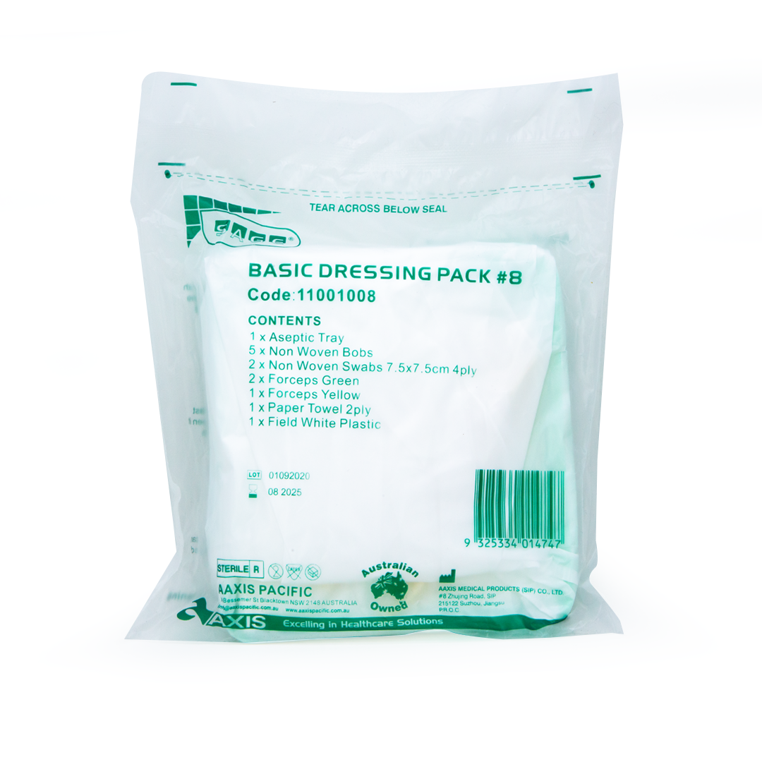 Basic Dressing Pack - Essential First Aid Kit for Home, Office & Travel - Wound Care Supplies for Cuts, Scrapes & Burns