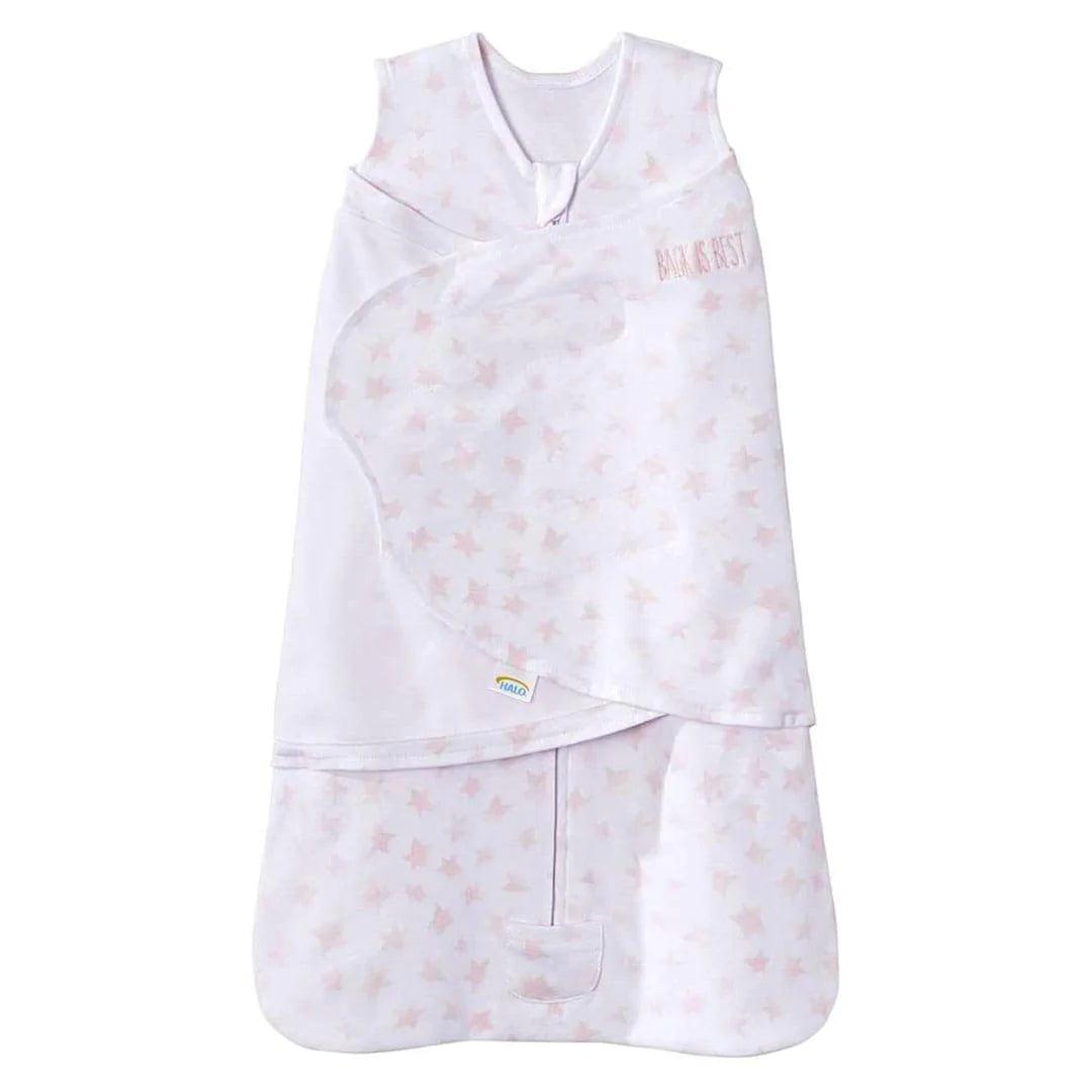Halo Sleepsack Swaddle Platinum Series - 1.5 TOG Baby Swaddle Blanket for Newborns & Infants, Soft Blush Twinkle Fabric for Safe Sleep - Perfect for Nursery, Bedtime & Travel