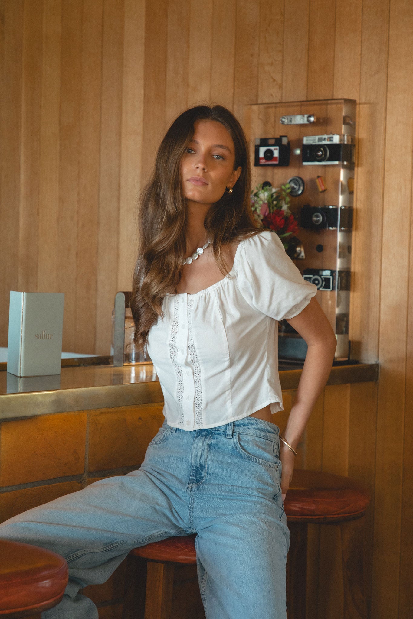 Lottie Woven Lace Top for Women - Elegant Boho Blouse with Floral Embroidery | Perfect for Summer Outfits, Beach Vacations & Date Nights