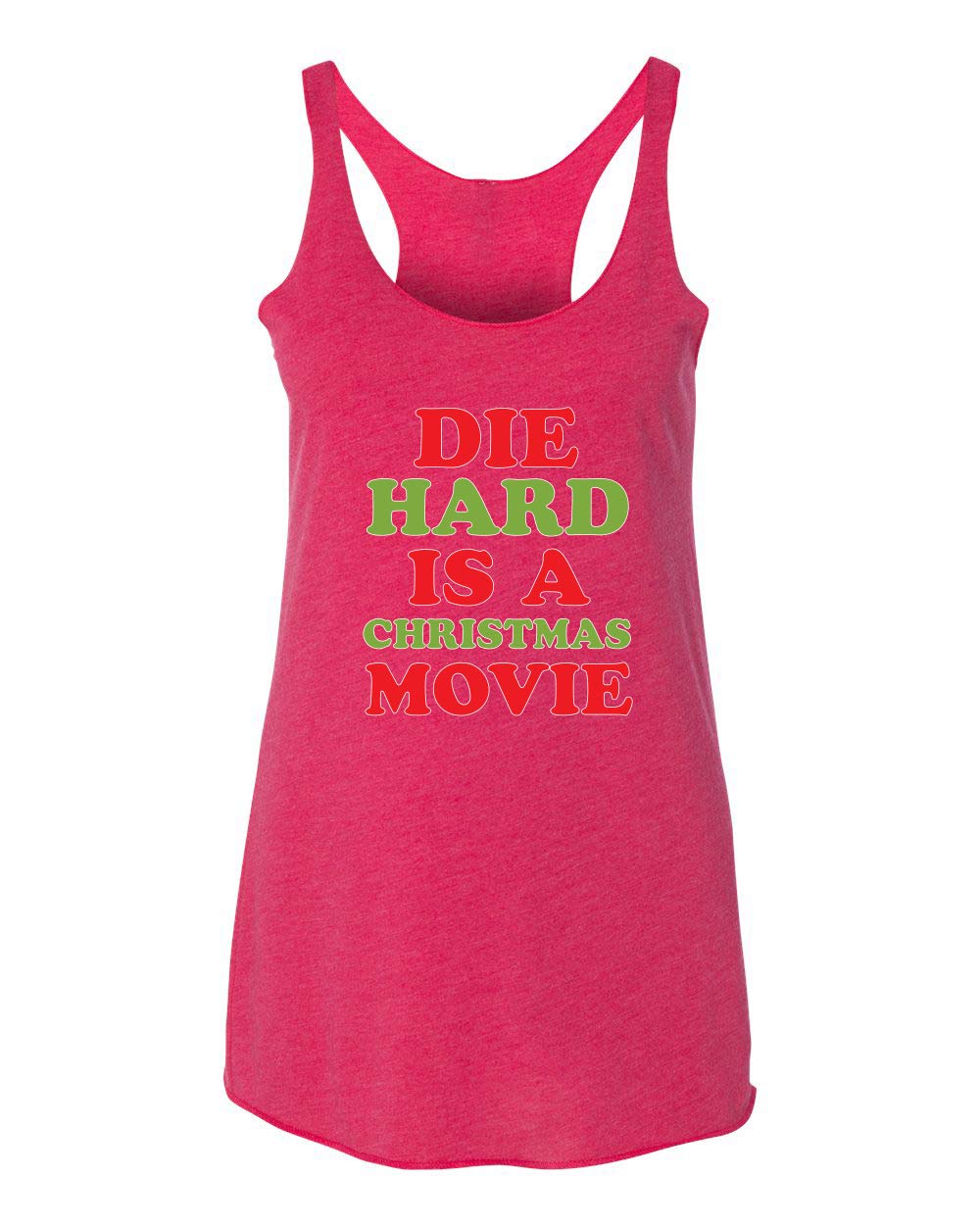 Die Hard Christmas Movie Fan Tank Top - Soft Tri-Blend Racerback Women's T-Shirt - Perfect for Holiday Parties & Festive Gift Giving