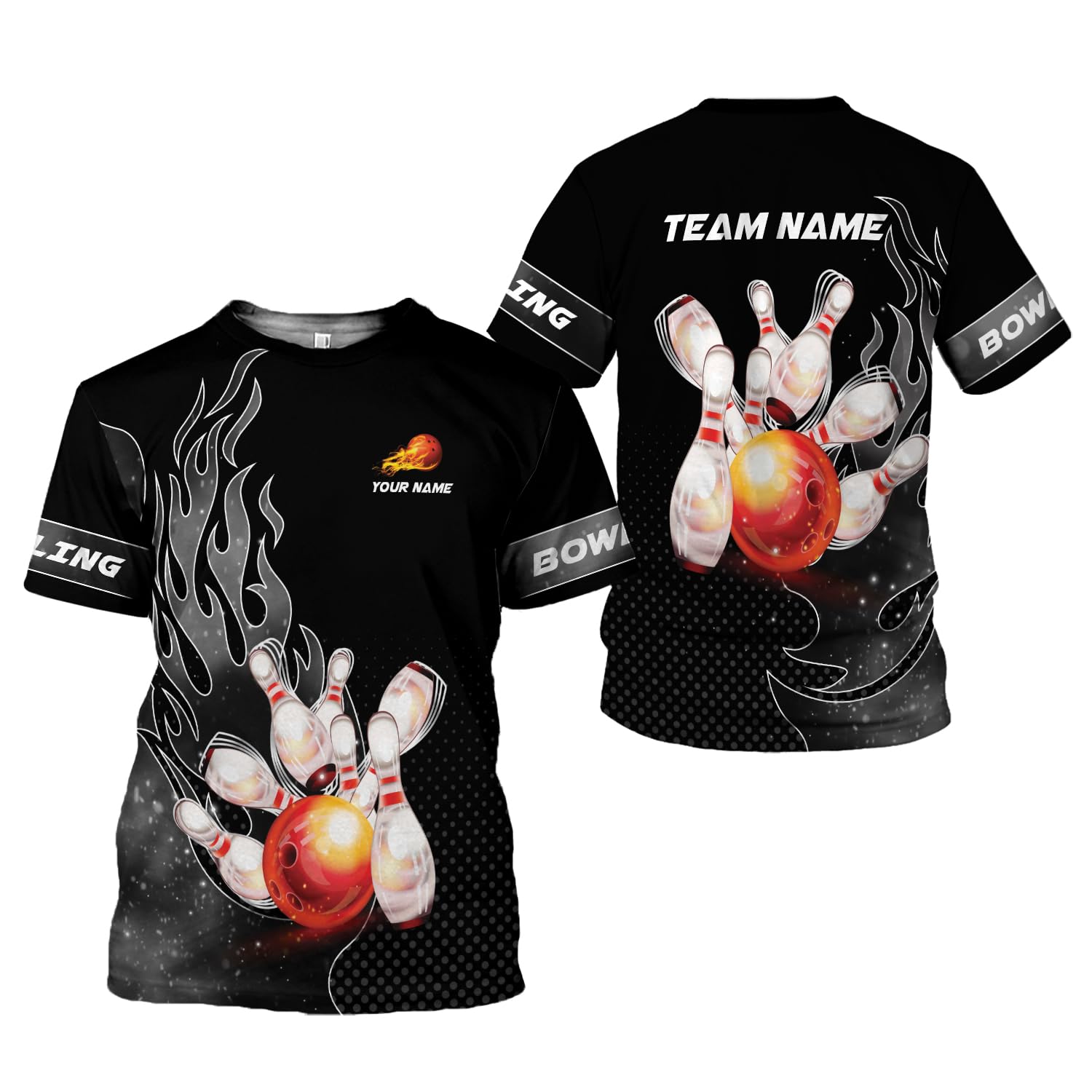 Custom Bowling Shirts for Men & Women - Personalized Unisex Bowling Jerseys with Team Logo Printing - Perfect for Bowling Leagues, Tournaments, and Casual Wear