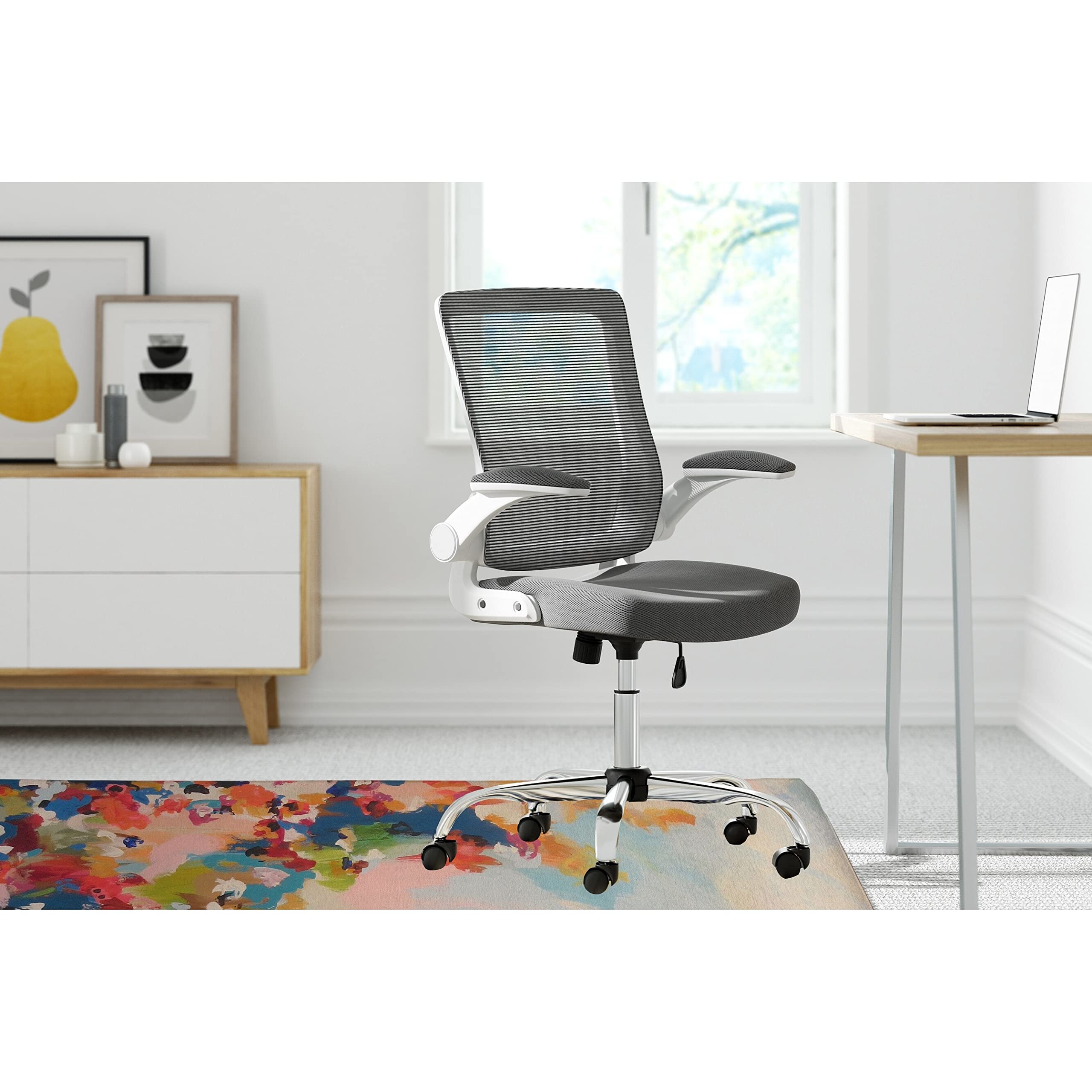 Southern Pour Office Mat - Blue Modern Contemporary Synthetic Fiber Desk Mat for Home & Office Workspace