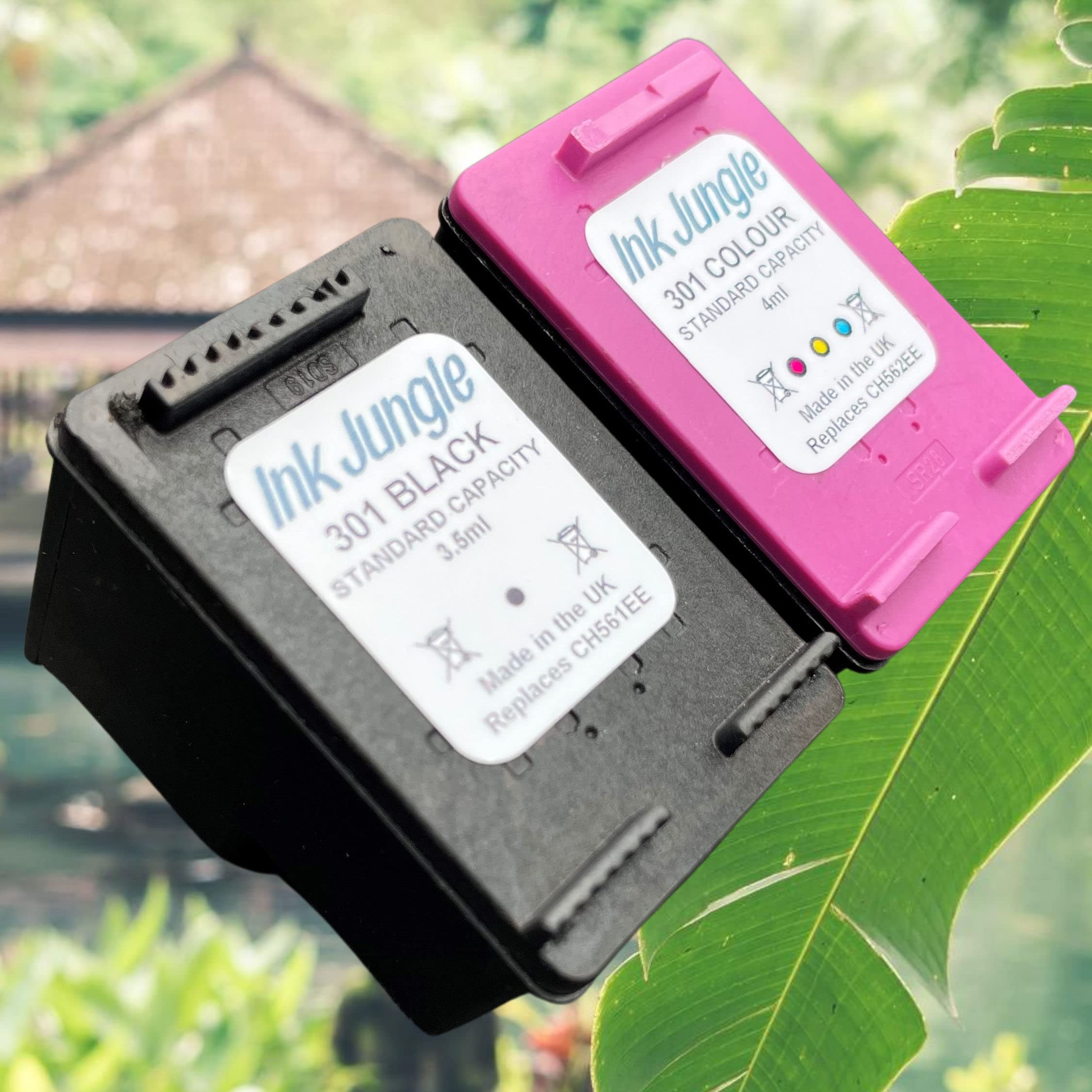 HP ENVY 4500-5539 Printer Ink Cartridges Replacement - 301 Black & Color Ink Refill Kit Compatible with CH563EE CH564EE - Home Office Printing Supplies for Documents, Photos & School Projects