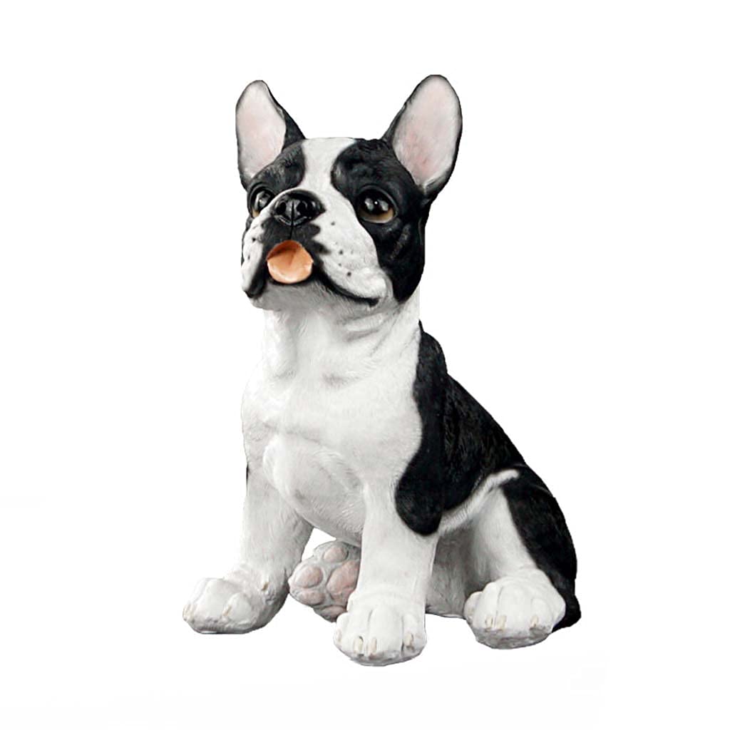French Bulldog Garden Statue - Resin Outdoor Dog Sculpture Art for Lawn, Patio & Yard Decor | Durable Weatherproof Animal Statue for Garden, Porch, Backyard Landscaping