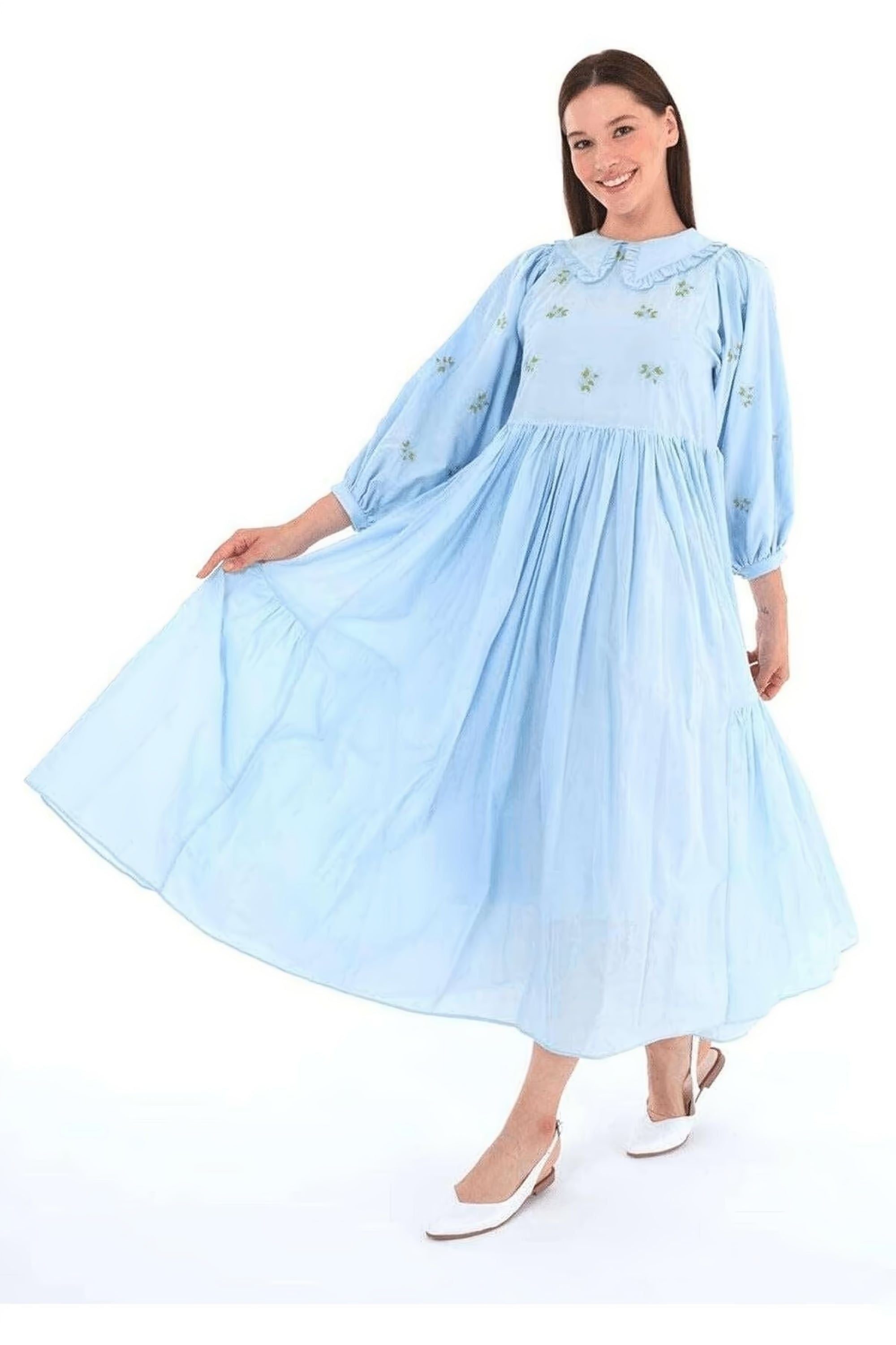 Alice Bohemian Summer Dress for Women - 100% Cotton Flowy Maxi Dress | Beach Vacation, Music Festival & Casual Outfit