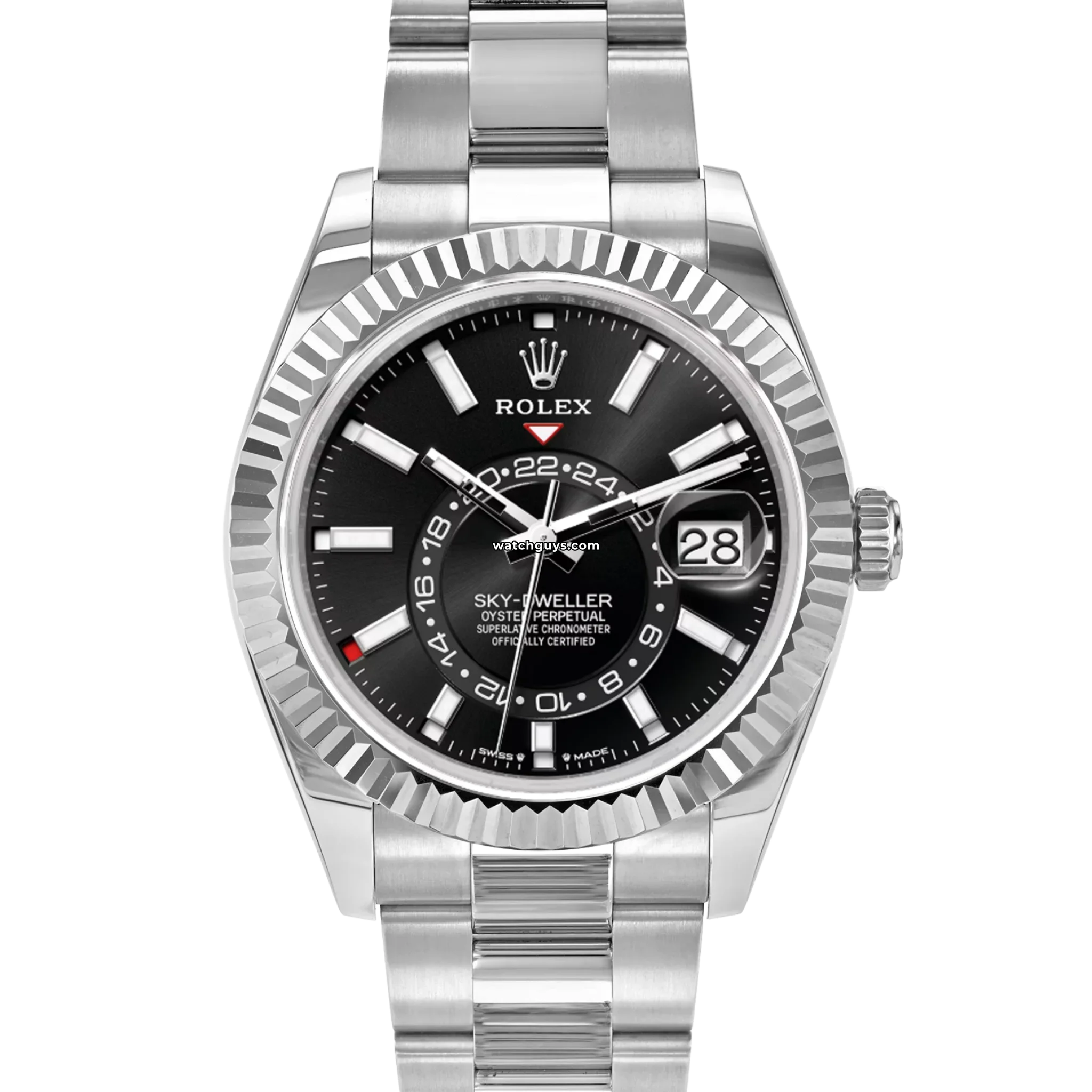 Rolex Sky-Dweller 336934 Black Oyster Stainless Steel Watch - Luxury Men's Timepiece for Travel & Business