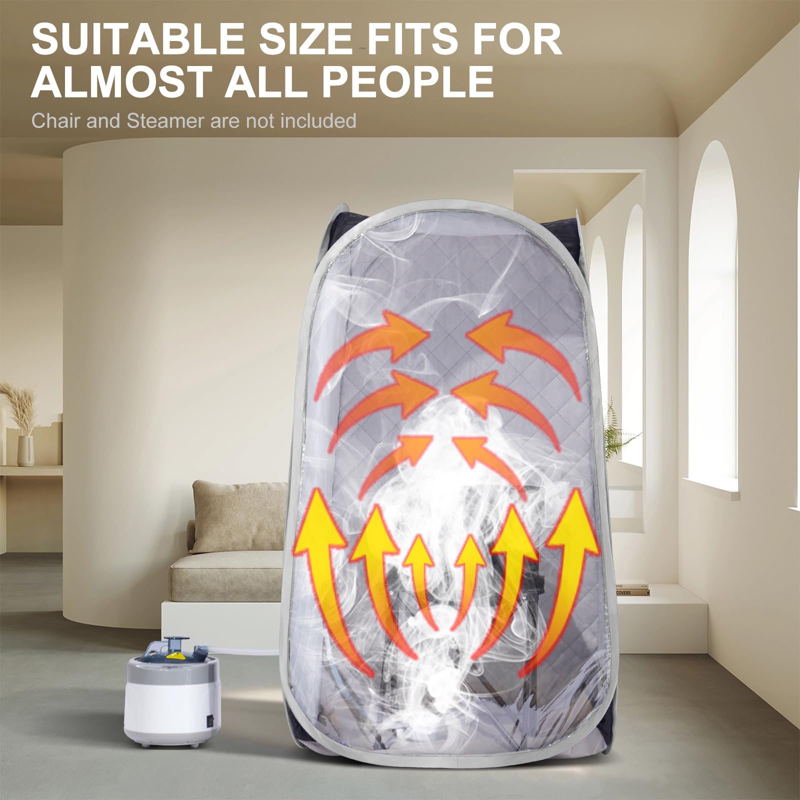 Smartmak Portable Steam Sauna Tent for Home Spa - Full Body Detox Therapy, Lightweight & Foldable Personal Steam Room (31.5