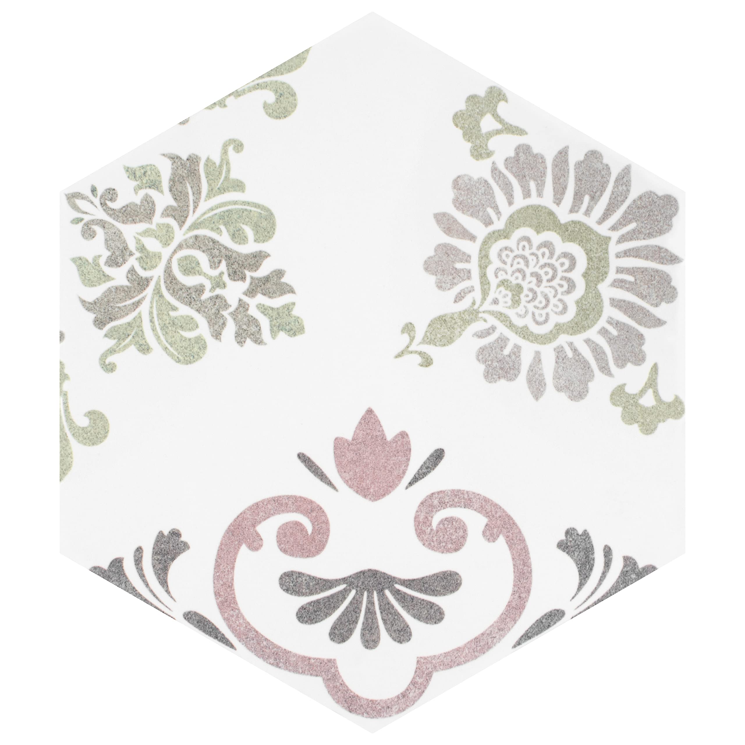 Merola Tile Fantasy Hex Pink 8-5/8