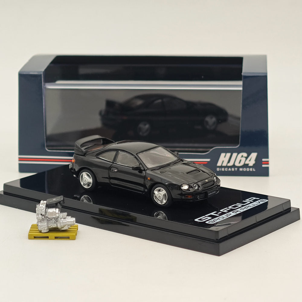 1/64 Scale Toyota Celica GT-Four ST205 WRC Edition Diecast Model Car - Black HJ641064ABK - Collectible Hobby Japan Toy for Car Enthusiasts & Gift Idea | Display, Racing Collection, Birthday Present