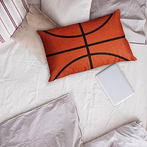 Basketball Texture Pillowcase - NBA Inspired Basketball Pillow Cover for Sports Fans | Soft & Durable Home Decor for Bedroom, Game Room, and Dorm