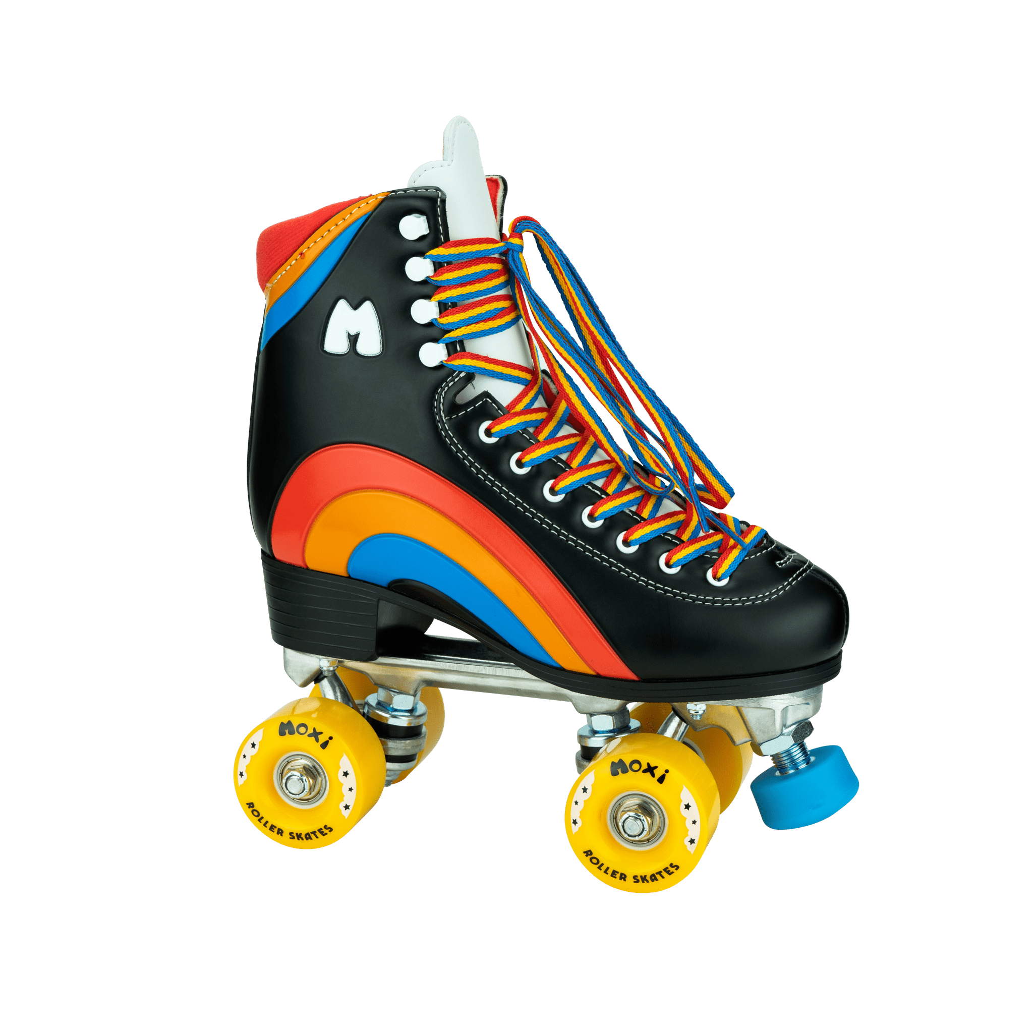 Moxi Rainbow Rider Roller Skates for Women & Girls - Black Asphalt Outdoor/Indoor Skates for Park, Rink & Street Skating