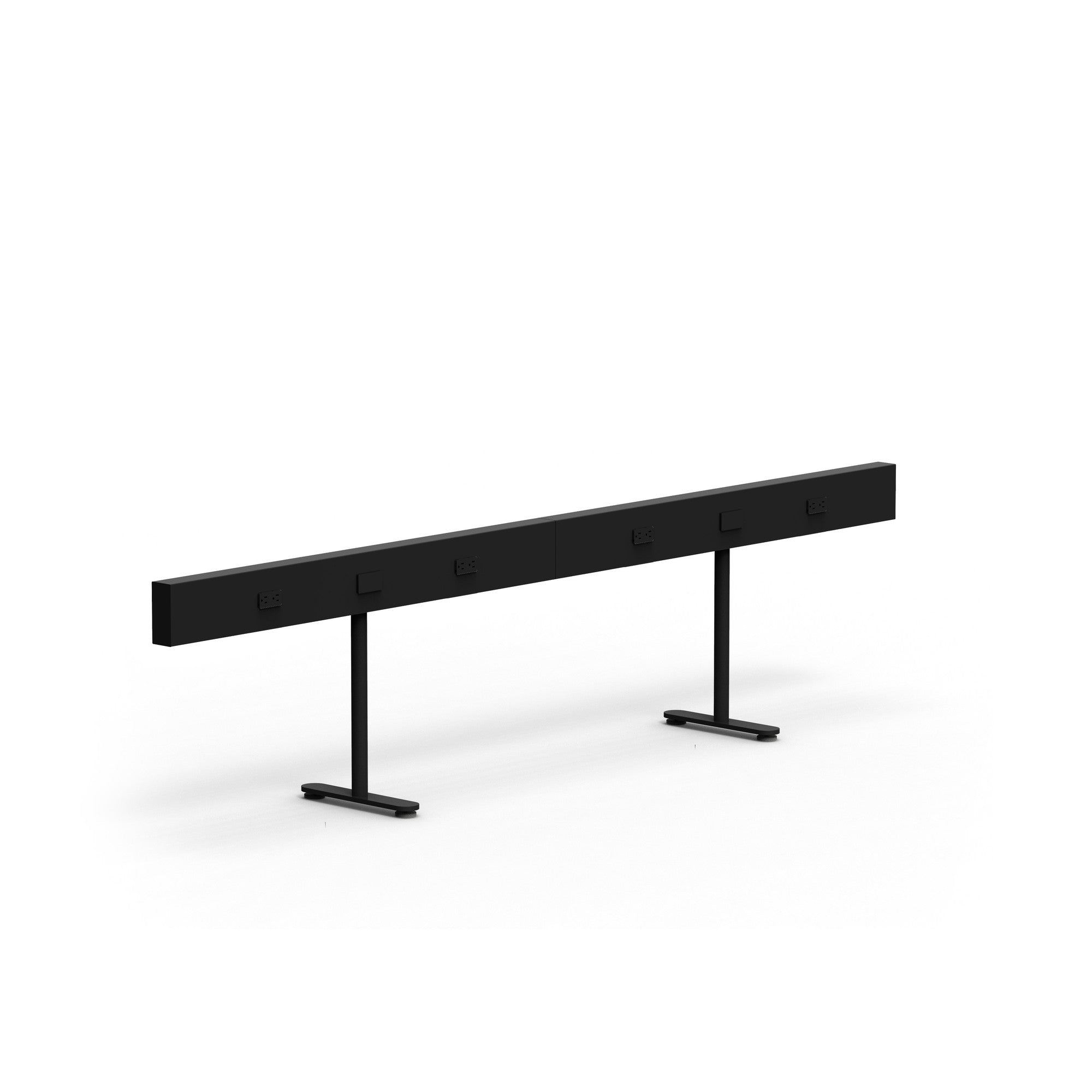Boom Power Rail with Round Legs - Heavy Duty Metal Support for DIY Furniture, Shelving, and Industrial Use | Perfect for Home, Office, and Workshop Projects