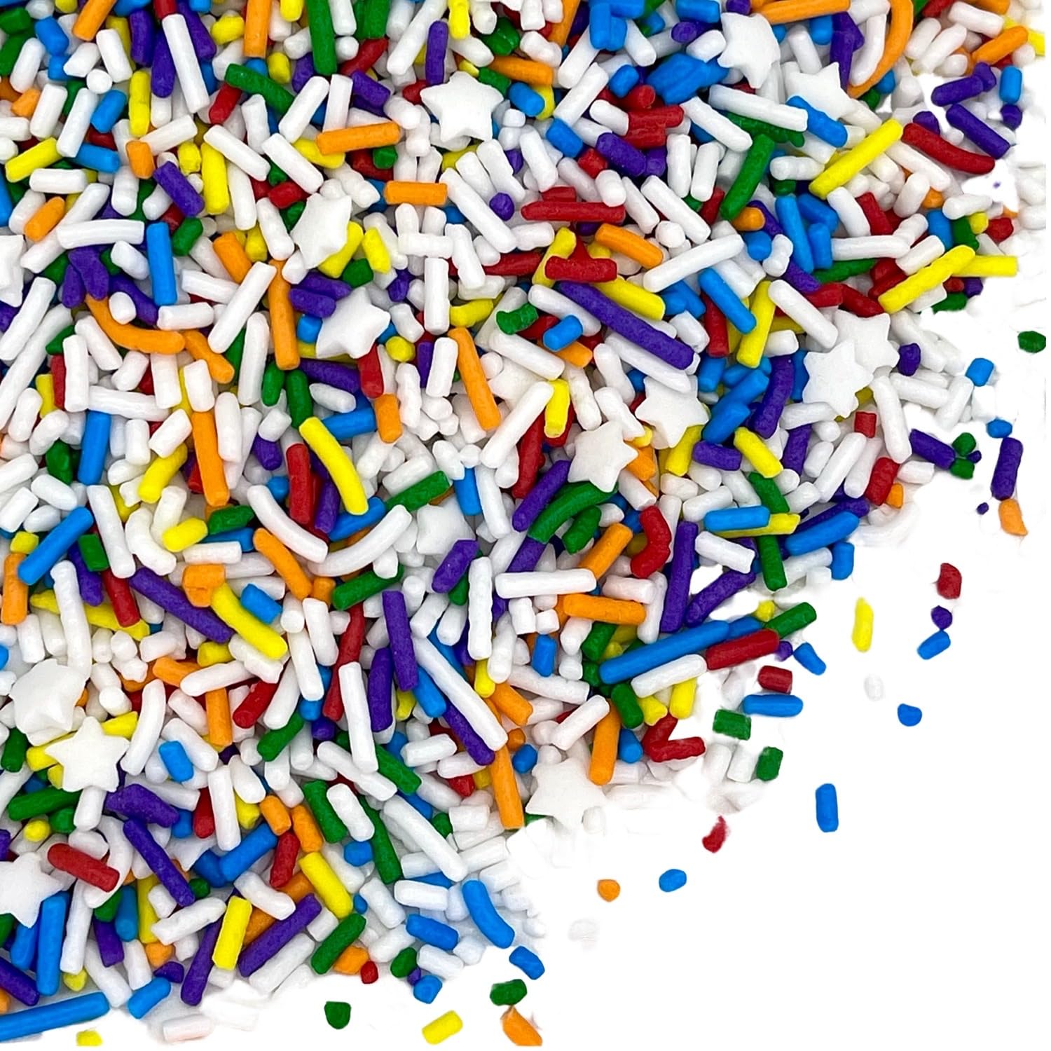 Manvscakes Sprinkles - Rainbow Themed Sprinkles Mix for Cake Decorating, Cookies, Ice Cream, Fondant & Cupcakes | Gluten Free Dessert Toppings | Perfect for Birthday Parties, Baking Projects & Sweet Treats