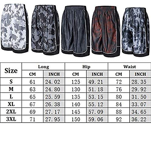 Men's Quick-Dry Basketball Shorts - Breathable Running & Gym Workout Shorts with Drawstring Waist & Side Pockets - Perfect for Sports, Training & Casual Wear