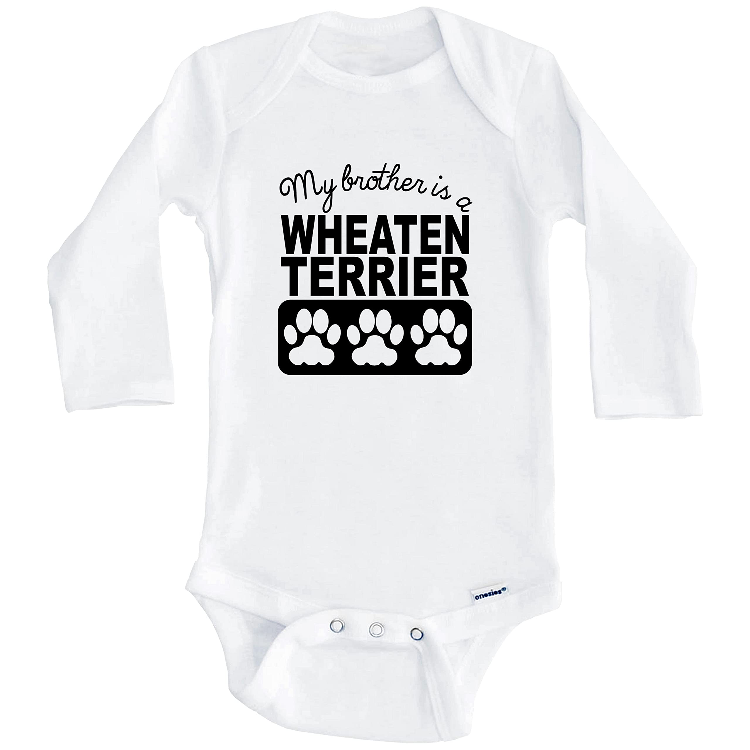 My Brother is a Wheaten Terrier Baby Onesie - Soft Long Sleeve Bodysuit for Infants & Toddlers - Perfect for Family Matching Outfits & Photo Shoots