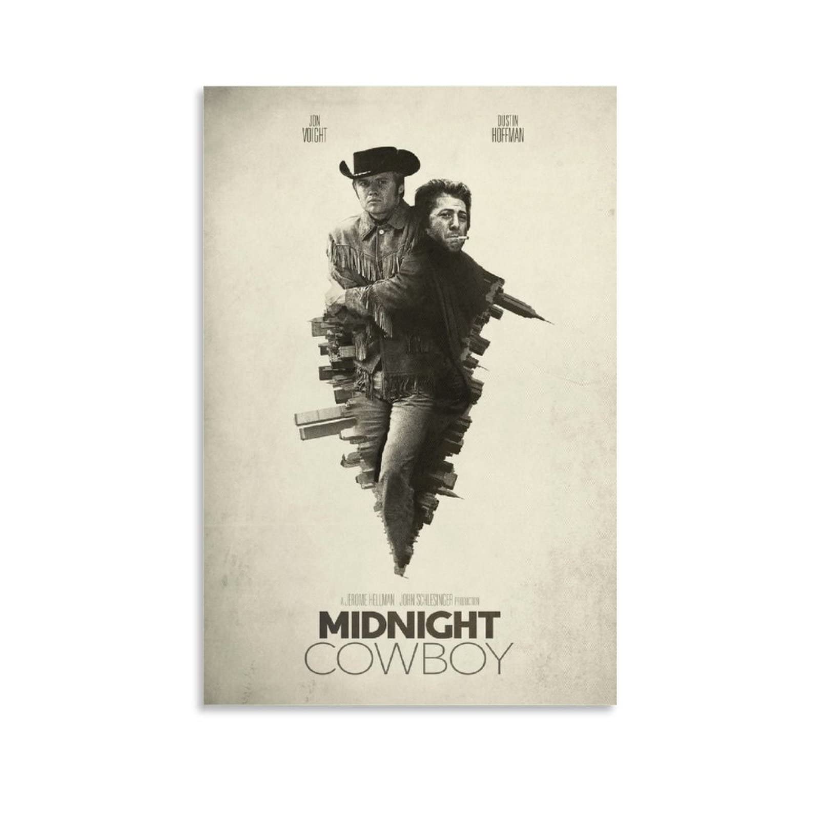 Vintage Midnight Cowboy 1969 Movie Poster Set of 2 - Classic Film Wall Art Decor 16x24 inches (40x60cm) - Perfect for Home Theater, Living Room, Office & Man Cave Decorations