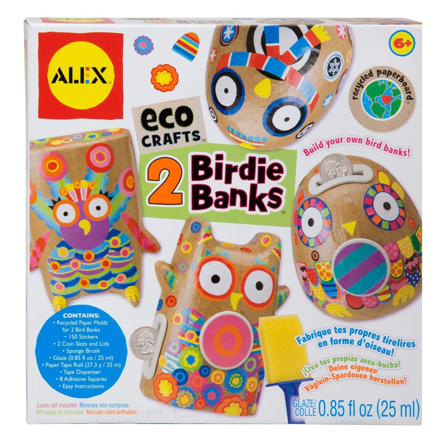 Alex Toys NOM234862 2 Birdie Banks Kit - Colorful Piggy Banks for Kids Savings, Money Management & Financial Education | Perfect for Birthday Gifts, Allowance Tracking & Classroom Rewards