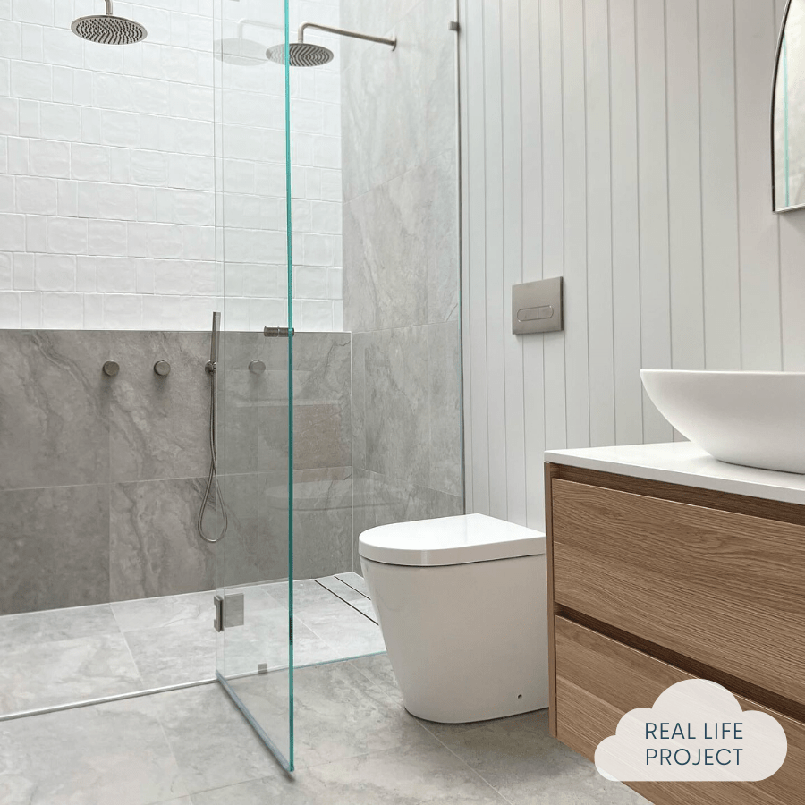 Byron Travertine Look Grey Matte Porcelain Tile - Premium Flooring for Kitchen, Bathroom & Living Room - Durable & Stylish Home Decor