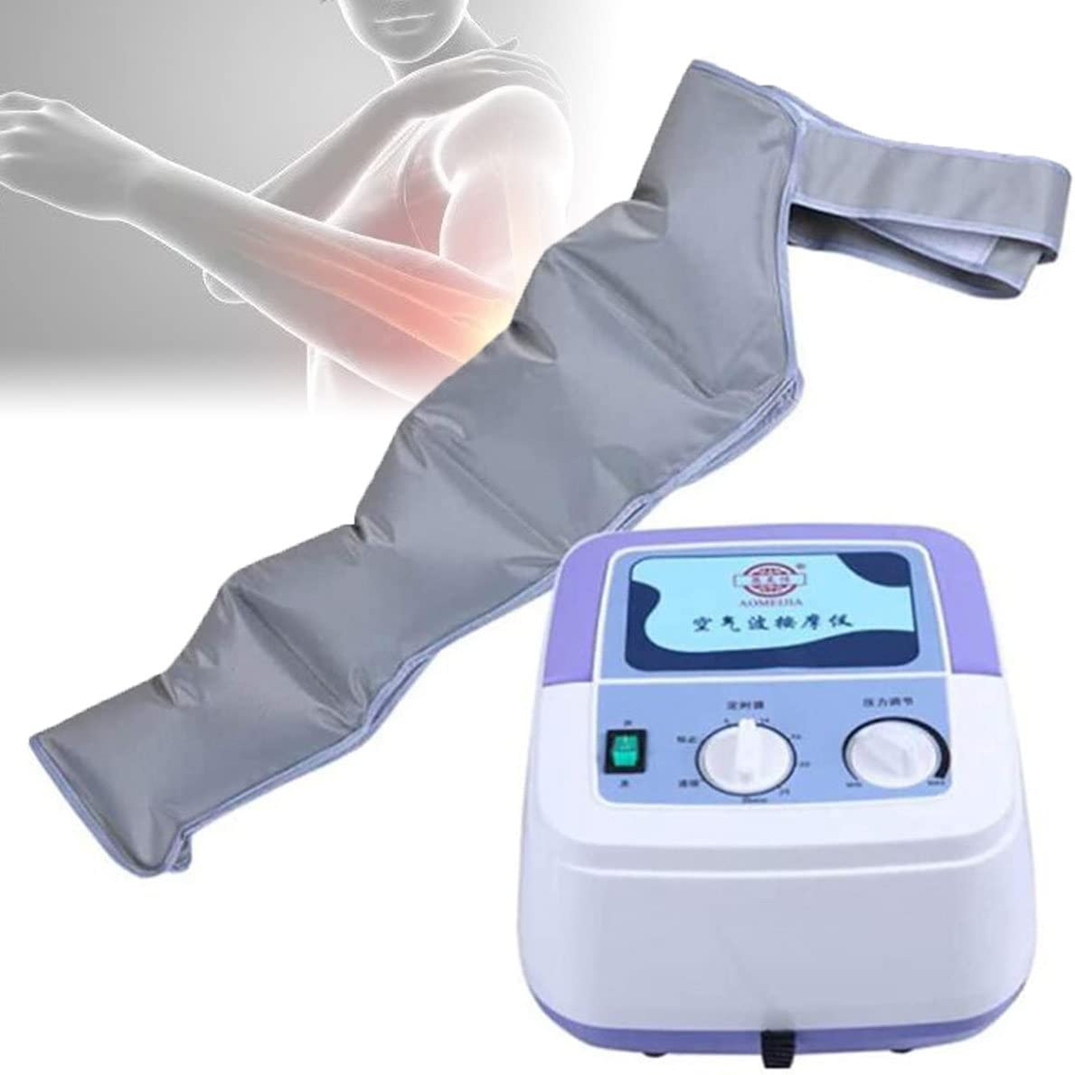 Air Compression Boots for Leg Pain Relief - Pneumatic Leg Massager with Air Wave Technology for Lymphedema, Circulation, Swelling - Full Body Massager for Waist, Leg & Arm Relaxation - Perfect for Post-Workout Recovery & Edema Therapy