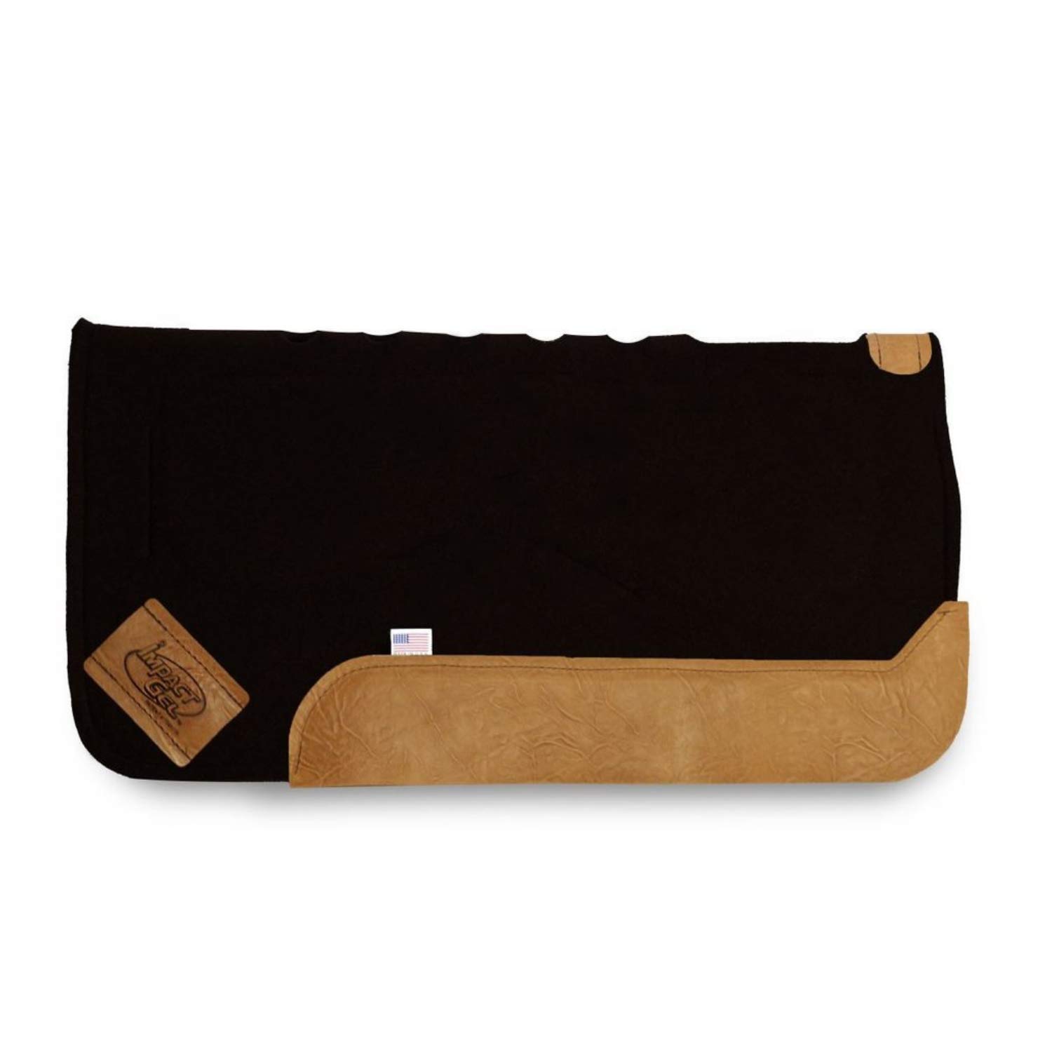 Impact Gel Straight Back Felt Saddle Pad - Shock Absorbing Horse Riding Pad for Comfort & Performance | Perfect for Dressage, Jumping & Trail Riding