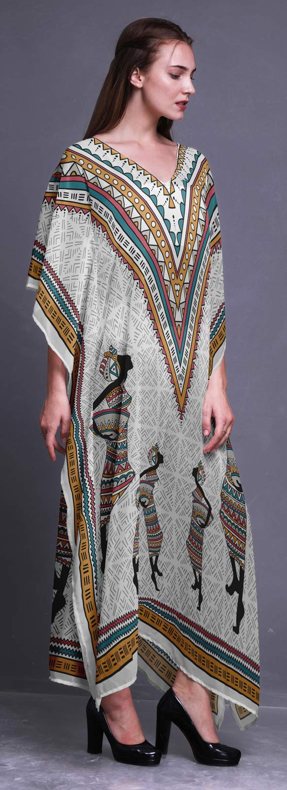 Plus Size Kaftan Dresses for Women - Flowy Summer Beach Cover Up, Boho Kimono Maxi Dress for Lounge & Vacation | Perfect for Poolside, Resort Wear & Casual Outings