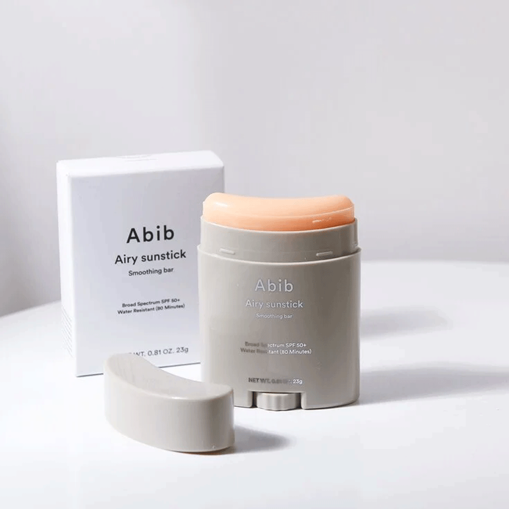 Abib Airy Sunstick SPF 50+ Smoothing Bar 23g - Lightweight Sun Protection for Face & Body, Perfect for Outdoor Activities, Travel & Daily Use
