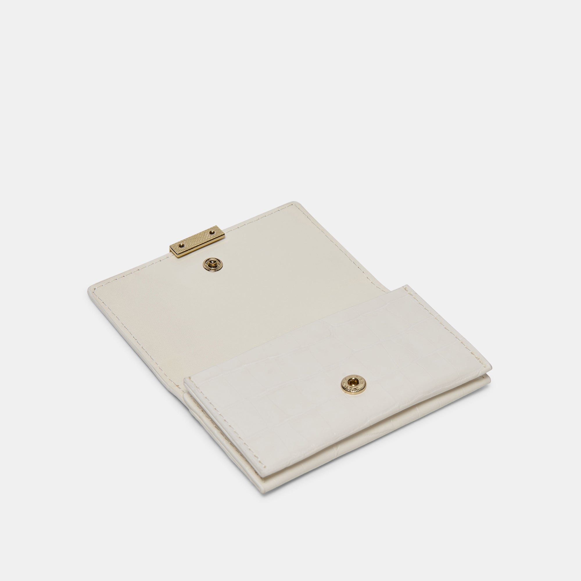 Stella Mini Me Wallet - White Crocodile Embossed Leather Wallet for Women | Perfect for Everyday Use, Travel & Gift Giving