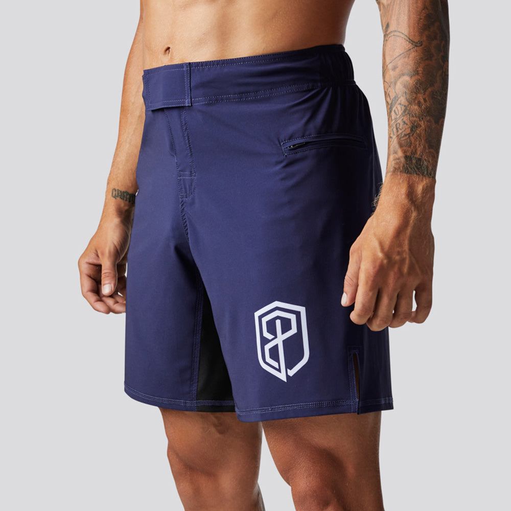 American Defender Short Velcro 3.0 Tactical Cargo Shorts - Navy Blue Military Work Shorts for Outdoor, Hiking & Tactical Training