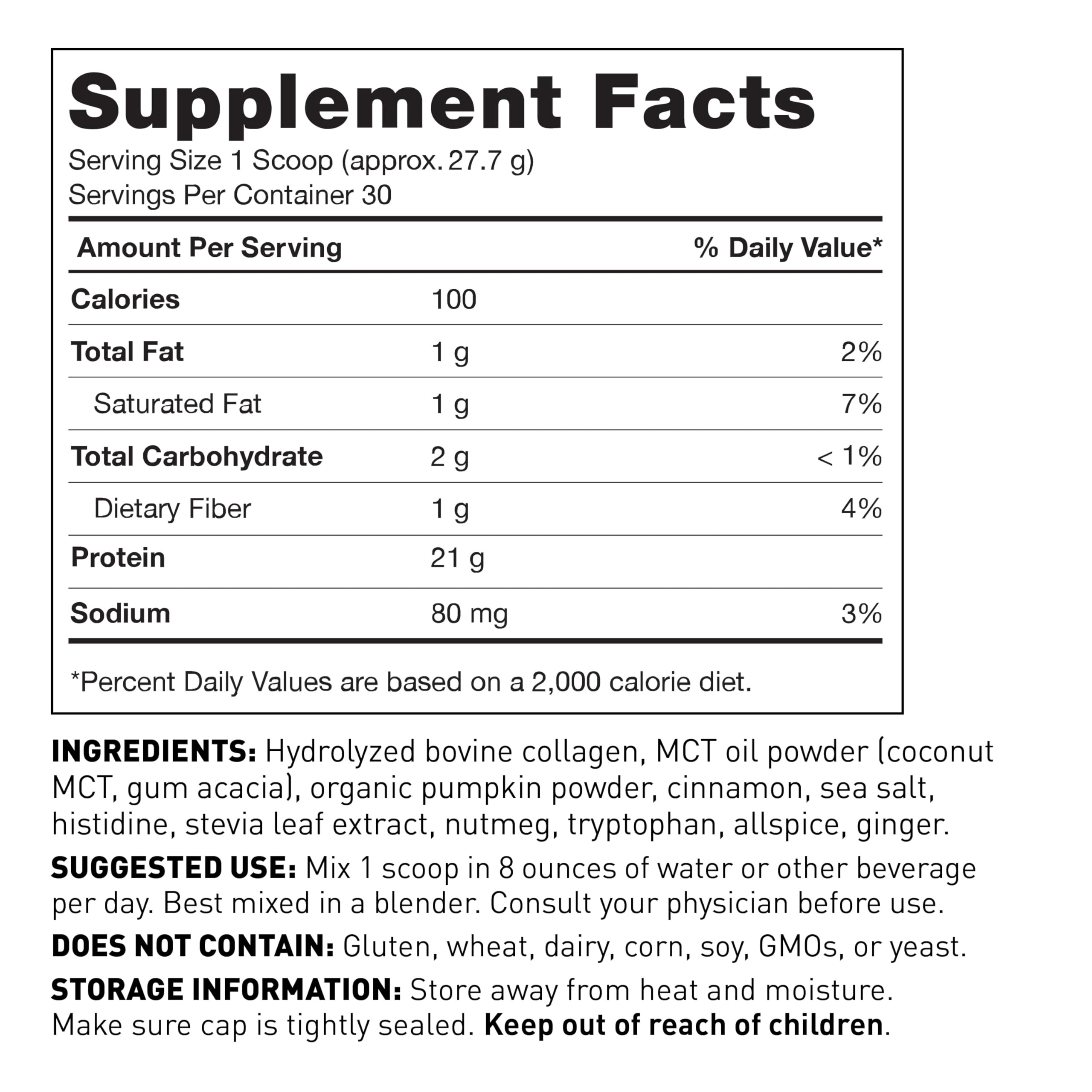 Amy Myers MD Pure Paleo Protein Powder - Grass Fed, Hormone Free, Non-GMO, Gluten & Dairy Free - Keto & Paleo Friendly Protein Supplement - 29.31 Oz Pumpkin Spice Flavor - Ideal for Smoothies, Baking & Post-Workout Recovery
