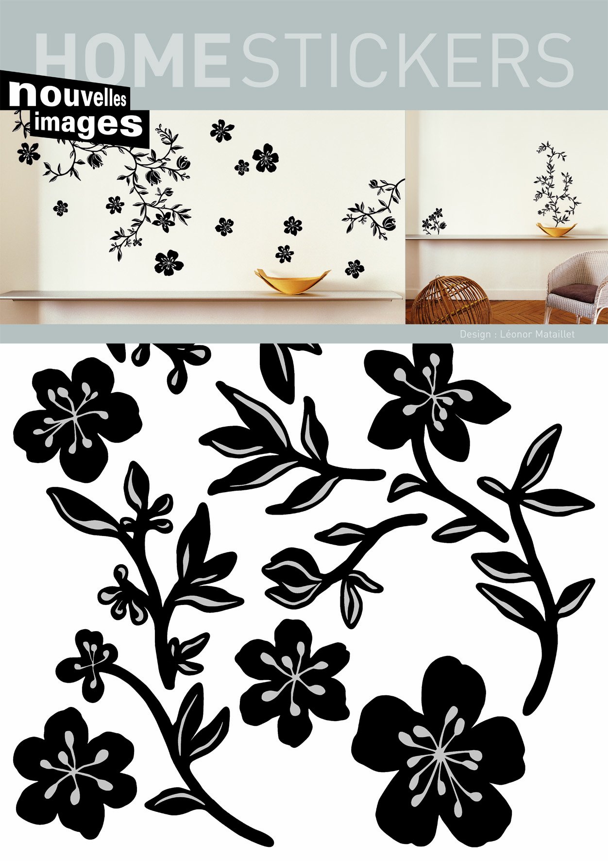 Black Decorative Wall Stickers for Home - Self-Adhesive Vinyl Art for Living Room, Bedroom, Nursery | Perfect for DIY Home Decor & Party Backdrops