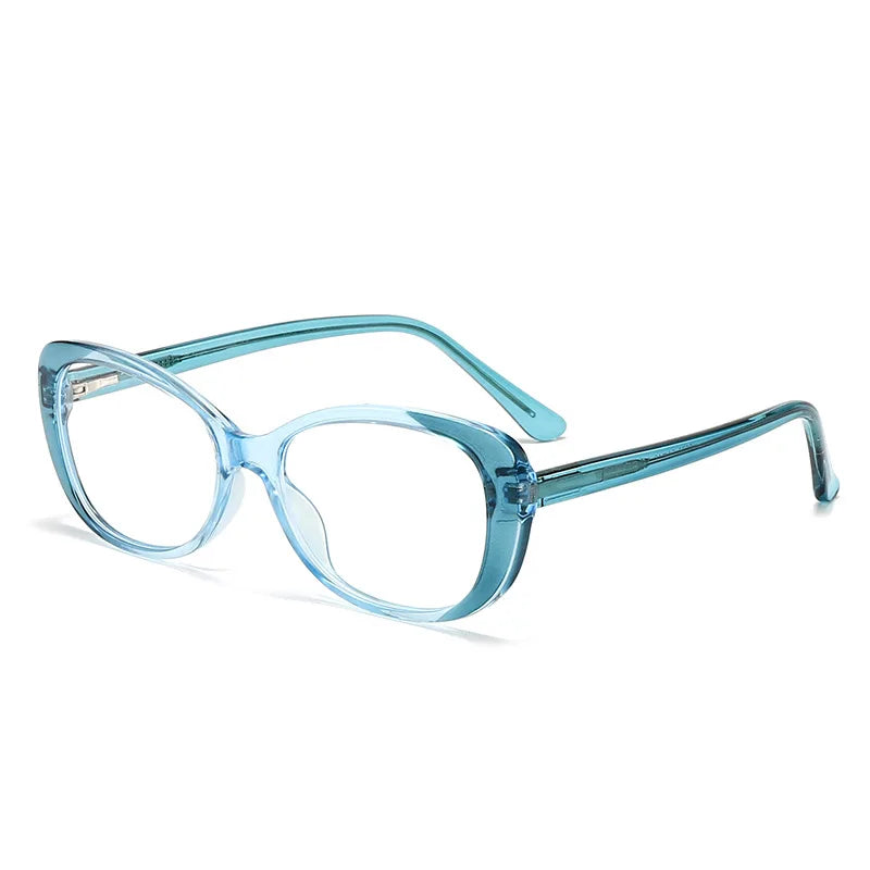 CCspace Women's Full Rim Small Oval Polycarbonate Eyeglasses Frame 301422 - Lightweight & Durable for Work, Reading & Everyday Use