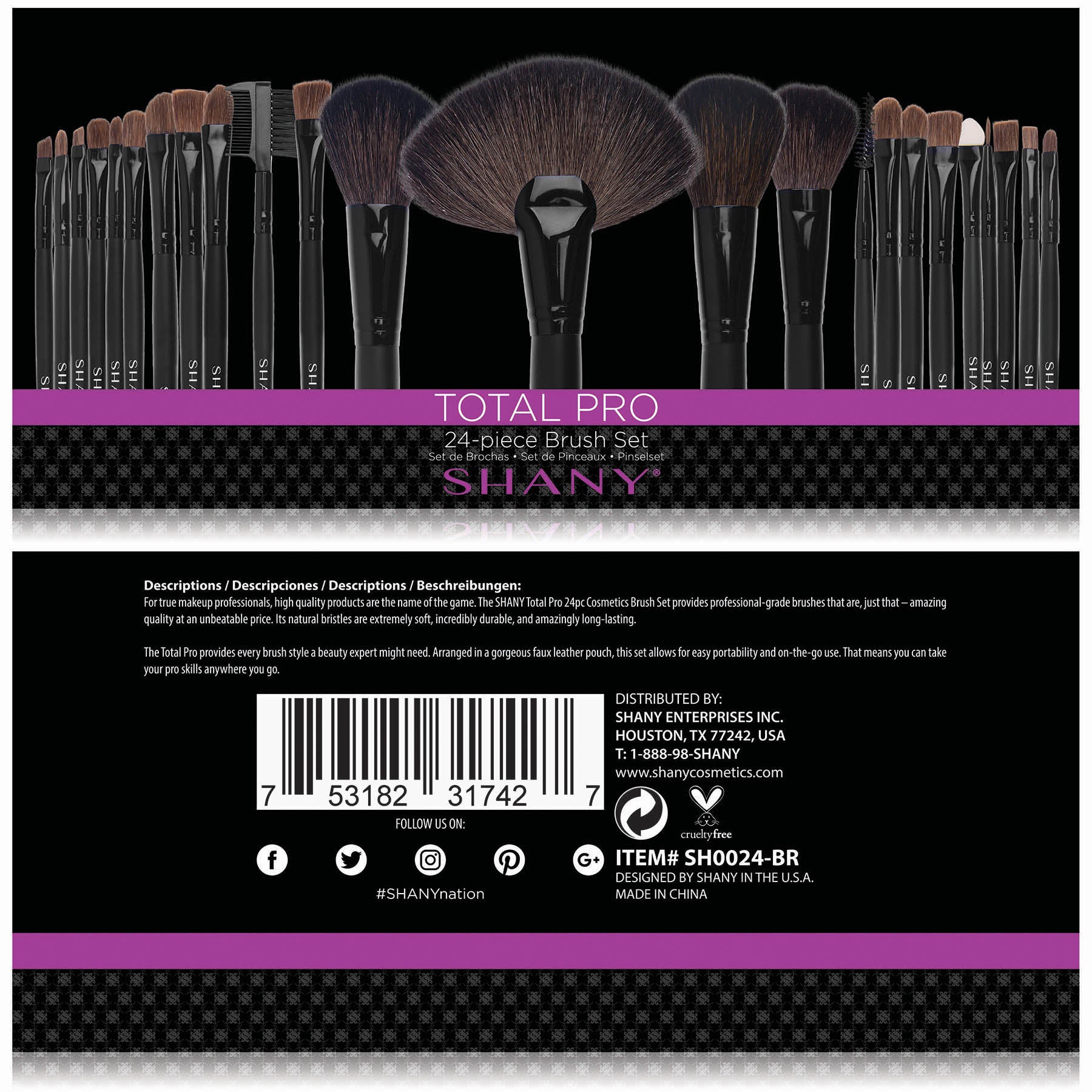 Professional 24-Piece Studio Quality Cosmetic Brush Set with Leather Pouch - Perfect for Makeup Artists, Beauty Enthusiasts & Travel