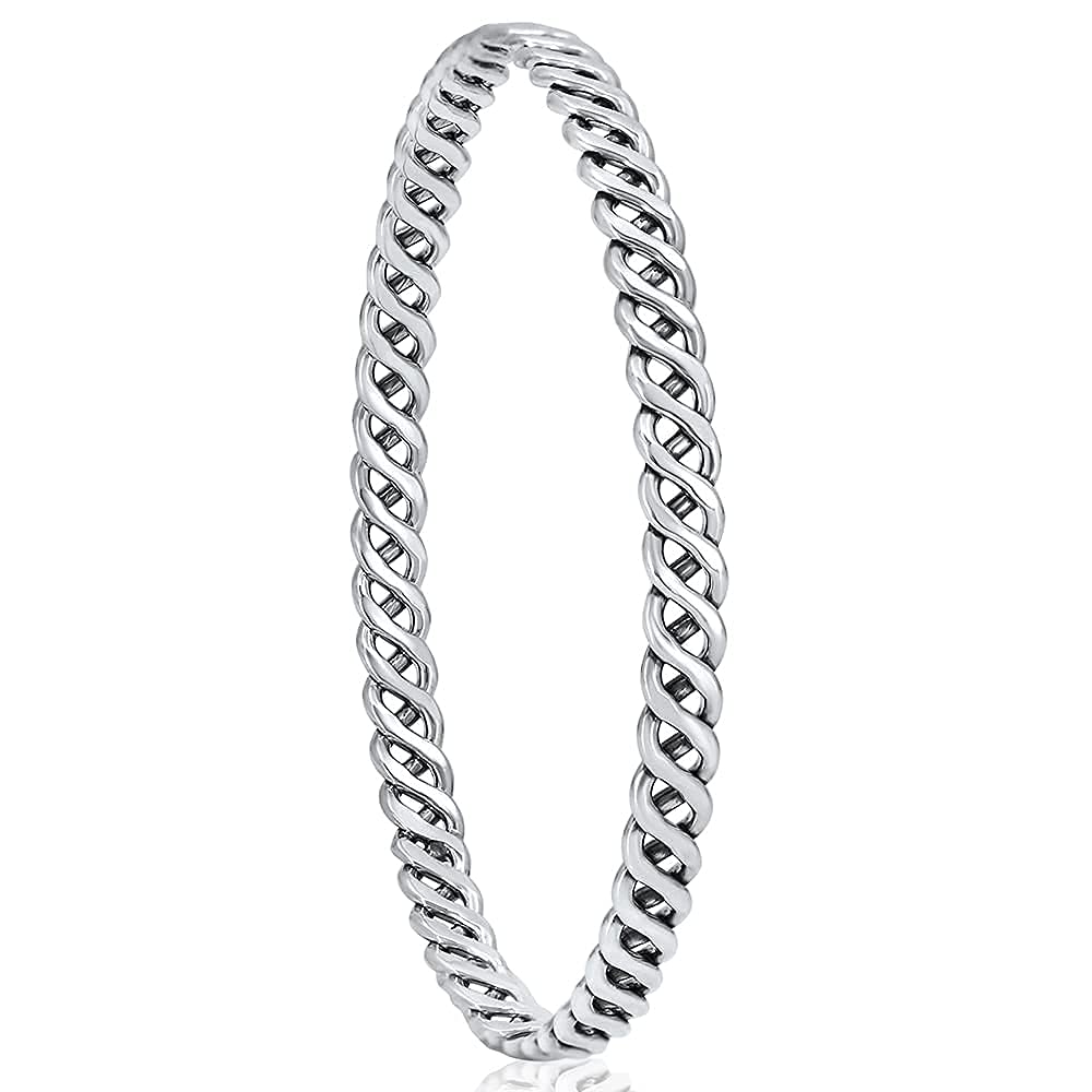 925 Sterling Silver Planet Bangle Bracelets for Women - Adjustable Sizes S/M/L/XL - Elegant Stackable Jewelry for Everyday Wear & Special Occasions