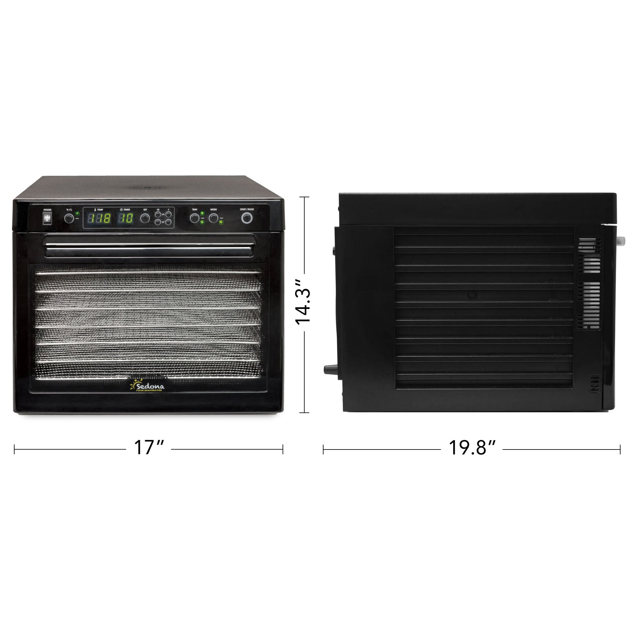 Sedona® Classic Stainless Steel Food Dehydrator - 5-Tray Electric Drying Machine for Jerky, Fruits & Herbs | Healthy Snacks & Food Preservation | Perfect for Home, Camping & Prepping