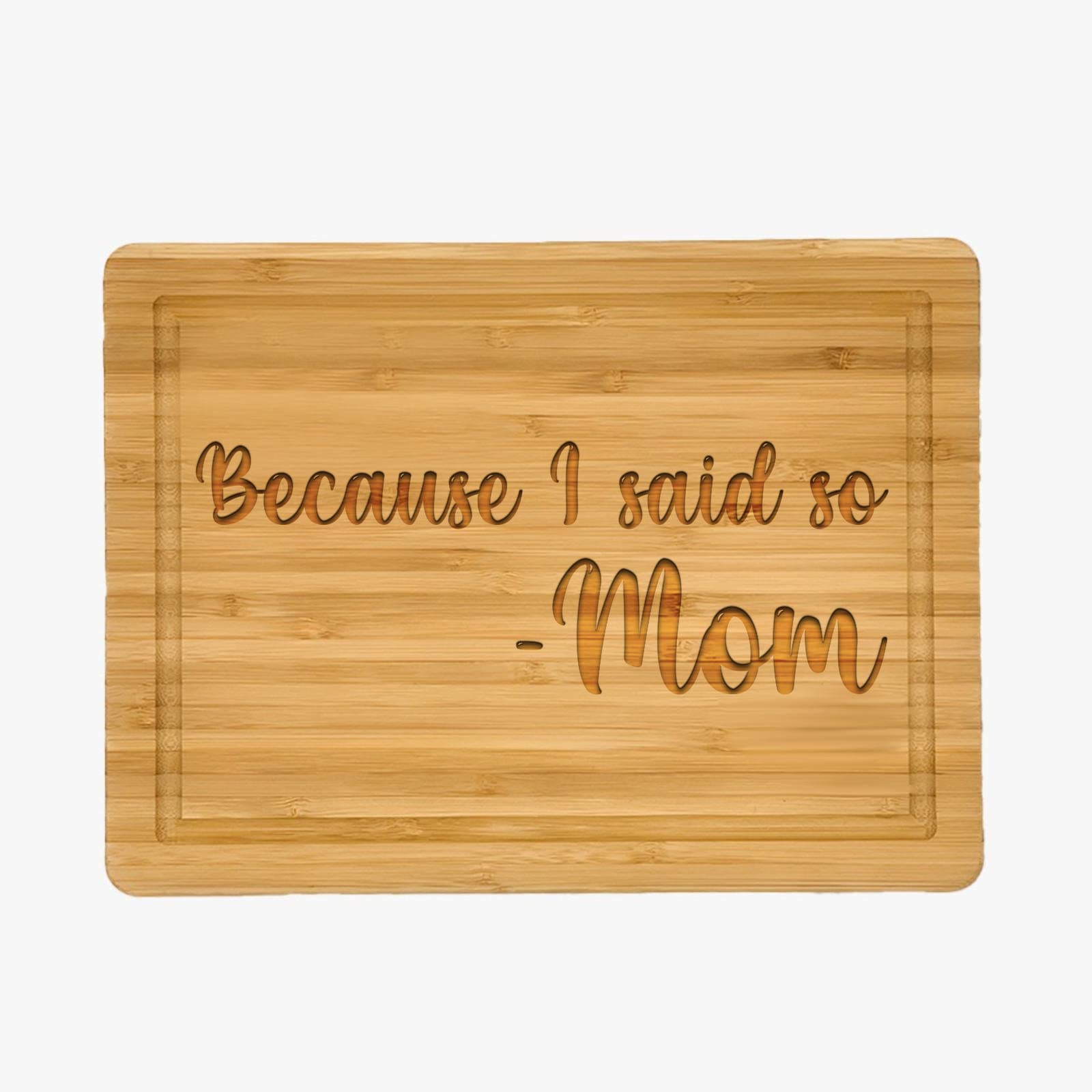 Premium Bamboo Cutting Board - Personalized Engraved Gift for Mom, Mother's Day, Housewarming - Eco-Friendly Kitchen Essential for Cooking, Serving & Decor