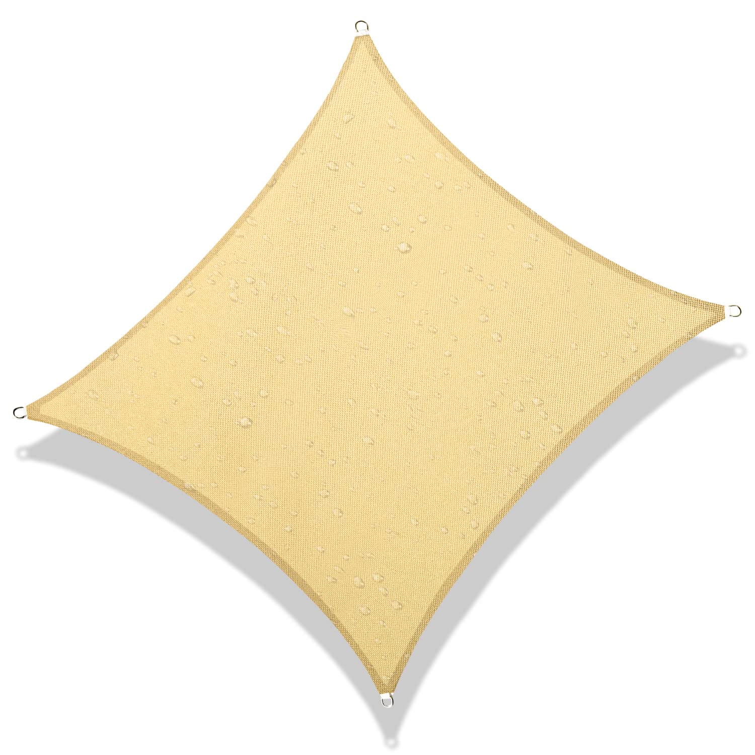 Shade&Beyond 16' x 16' x 16' Triangle Waterproof Sun Shade Sail - UV Blocking Canopy for Patio, Backyard, Pool & Outdoor Activities - Durable Turquoise Mix Fabric for Sun Protection