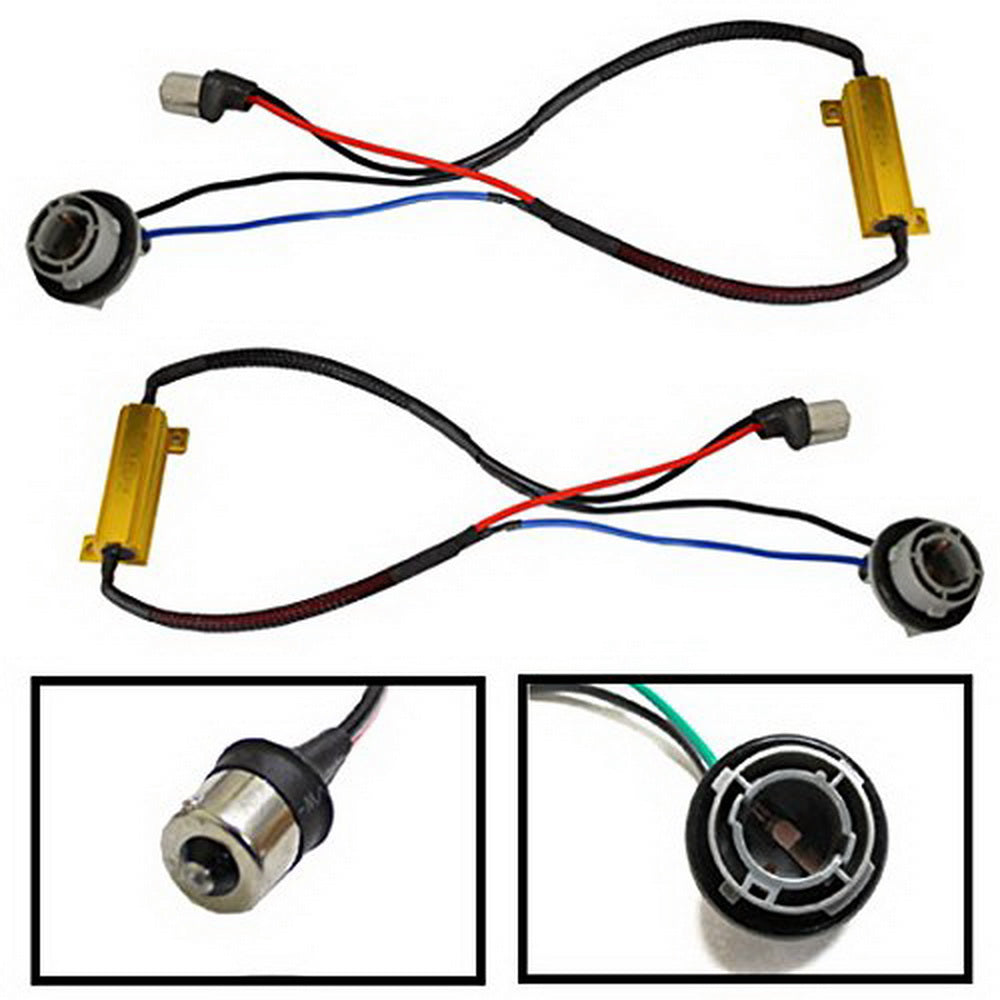 1156 7506 LED Turn Signal Hyper Flash Fix Error Free Wiring Adapters - Compatible with LED Bulbs, Eliminates Fast Blinking - Perfect for Car, Truck, Motorcycle Turn Signal Upgrades