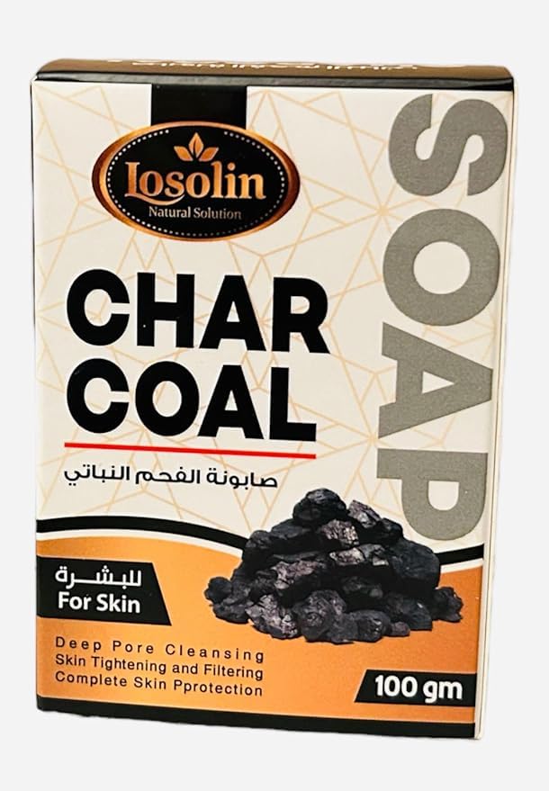 Natural Activated Charcoal Soap Bar (2-Pack) - Deep Cleansing Face & Body Wash with Coconut Oil & Olive Oil | 100% Organic Detox Soap for Men & Women | 3.52 oz Each | Perfect for Acne-Prone Skin & Body Odor Control