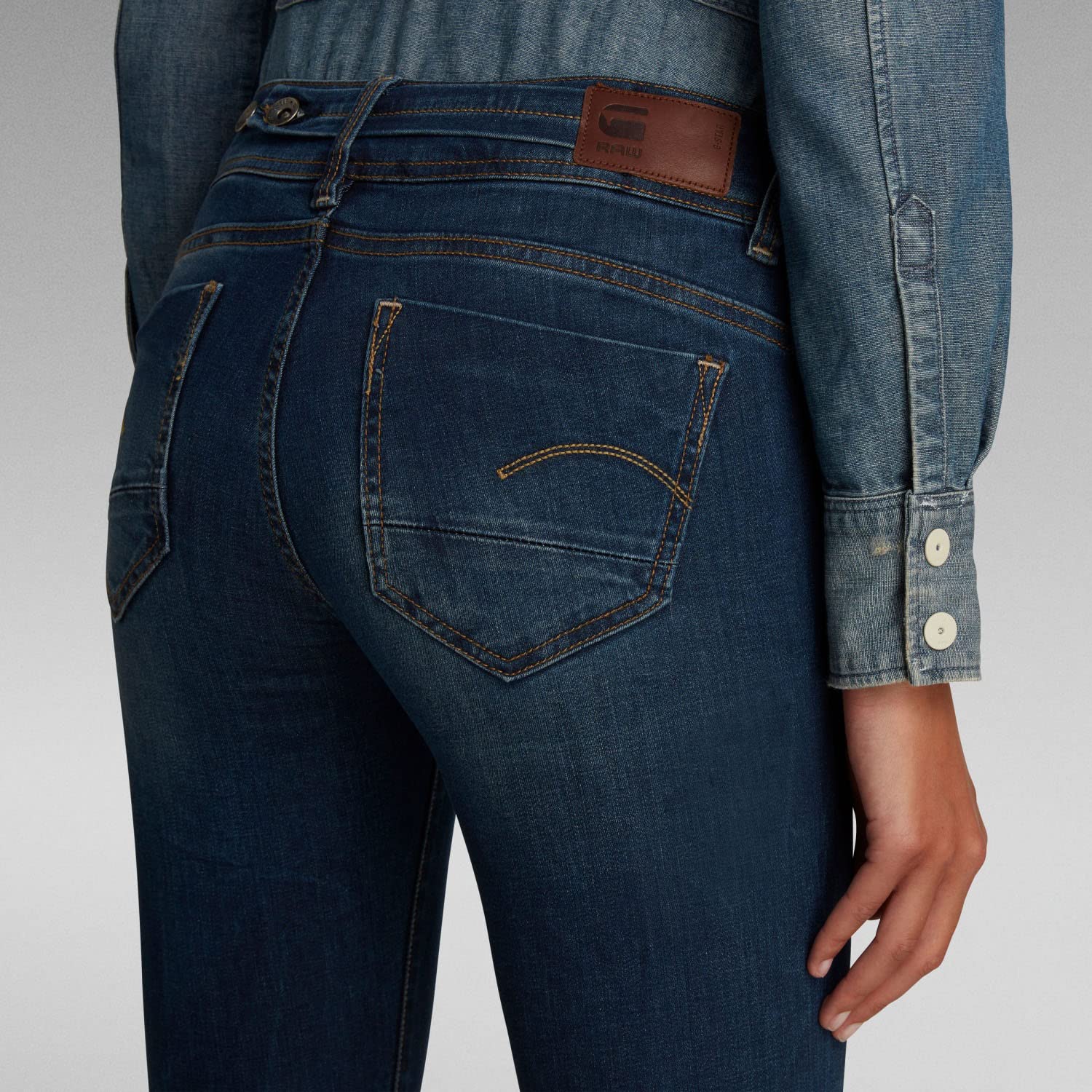 G-Star Midge Saddle Mid Bootleg 30 - Women's High Waist Denim Jeans for Casual Wear & Everyday Outfits