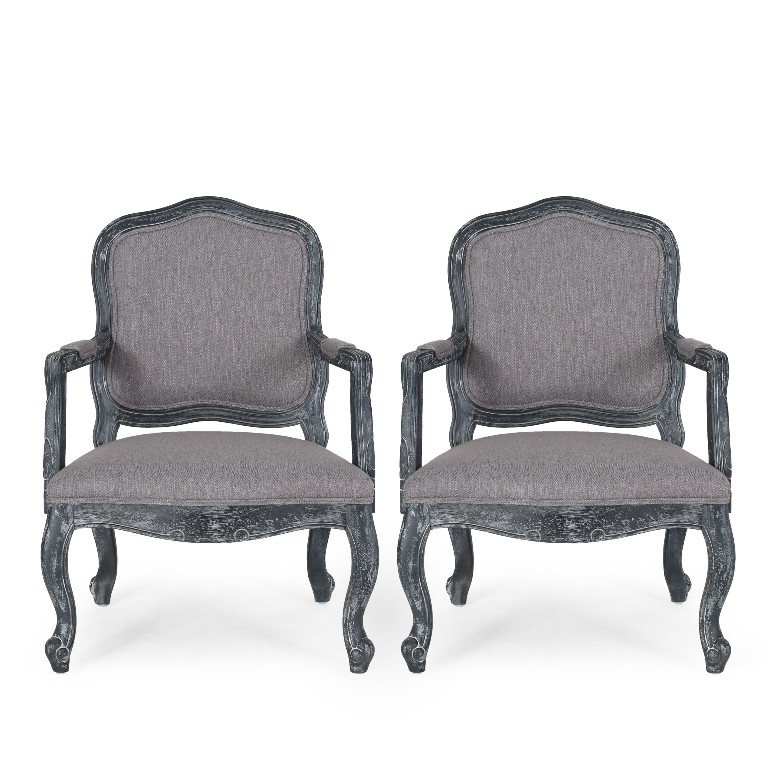 Modern Dining Chairs Set of 2 - Comfortable Kitchen Chairs with Padded Seat - Perfect for Dining Room, Breakfast Nook, and Small Space Decor