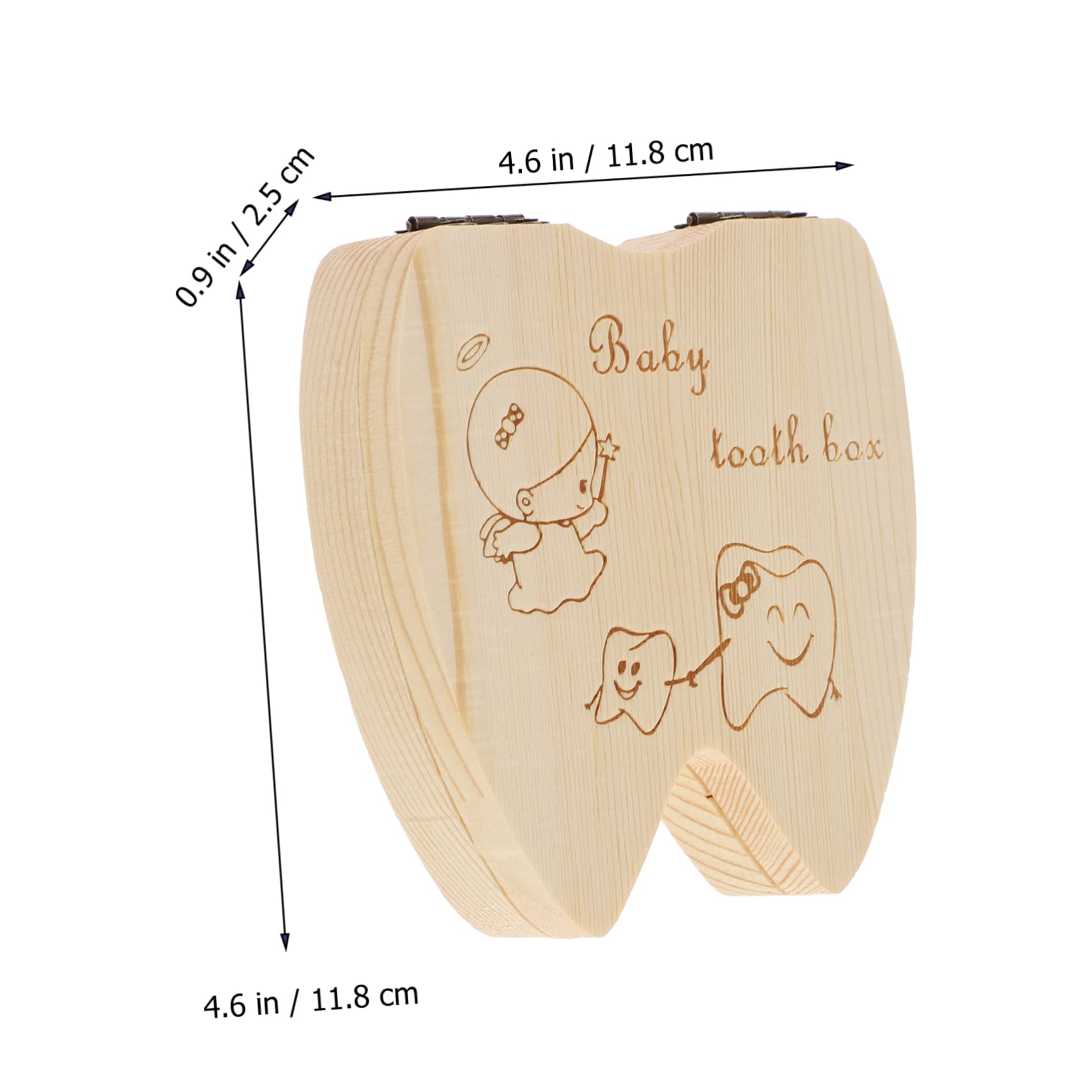 BIUDECO Wooden Tooth Storage Box - Kids Tooth Holder for Baby Teeth & Childhood Memories | Perfect for Organizing and Preserving Lost Teeth as Keepsakes