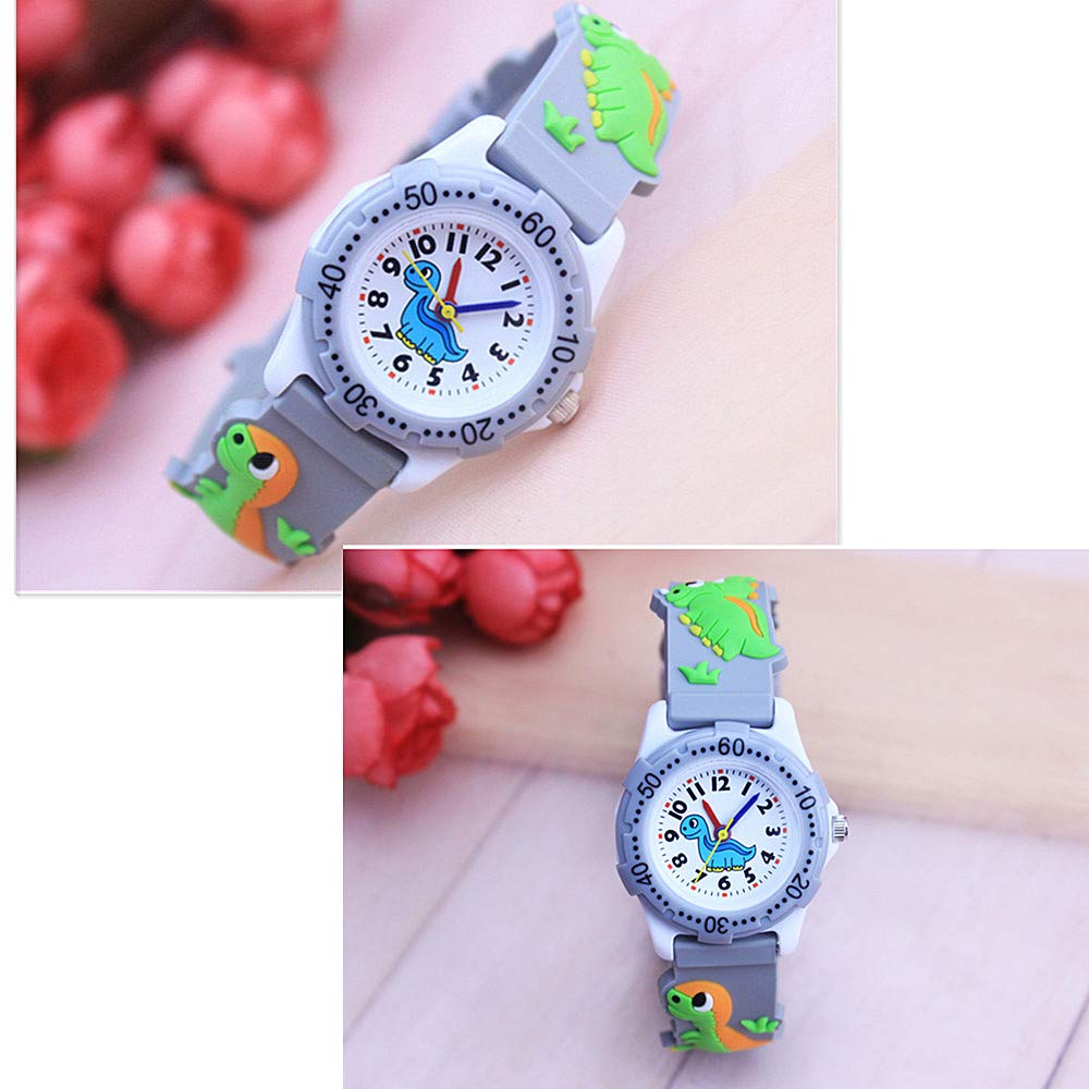 ELEOPTION Kids Analog Digital Watch for Girls & Boys - Waterproof 3D Cute Cartoon Silicone Strap Watch - Perfect Birthday Gift for Toddlers | School, Playtime & Everyday Wear
