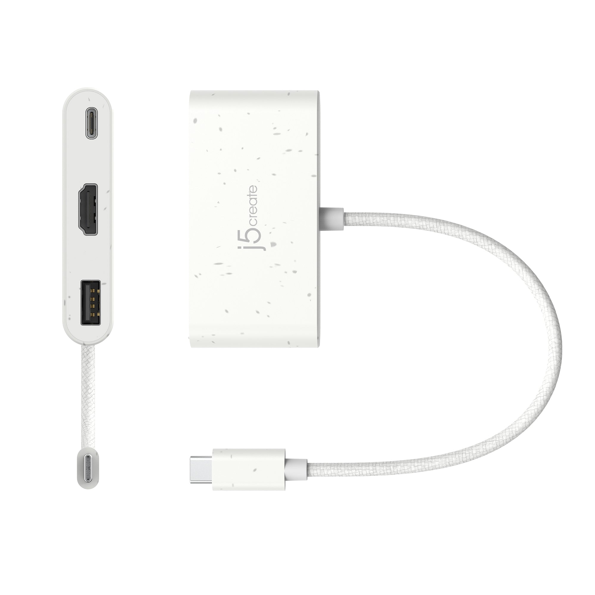 USB C to HDMI & USB A Adapter with Power Delivery - 4K Video, Fast Charging for MacBook, iPad, Laptop, Phone - Perfect for Home Office, Gaming & Presentations