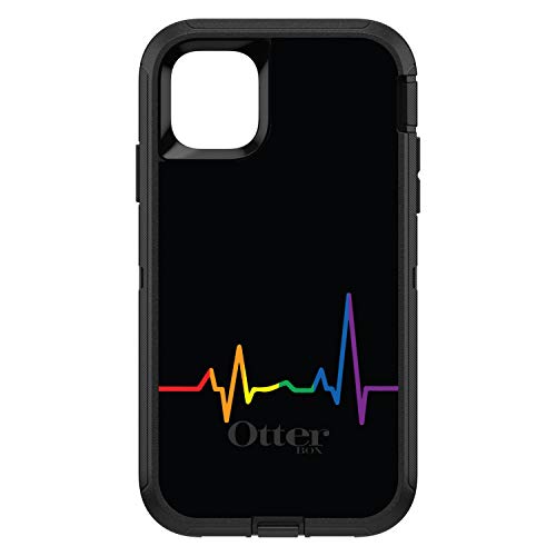 Rainbow Pulse Heart Beat On Black Case