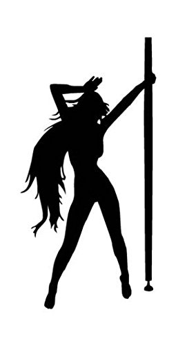 Sexy Pole Dancer Vinyl Decal Sticker - Waterproof Die-Cut Decals for Windows, Cars, Trucks, Tool Boxes, Laptops, MacBooks - Perfect for Dance Studios, Bachelorette Parties & Car Decorations