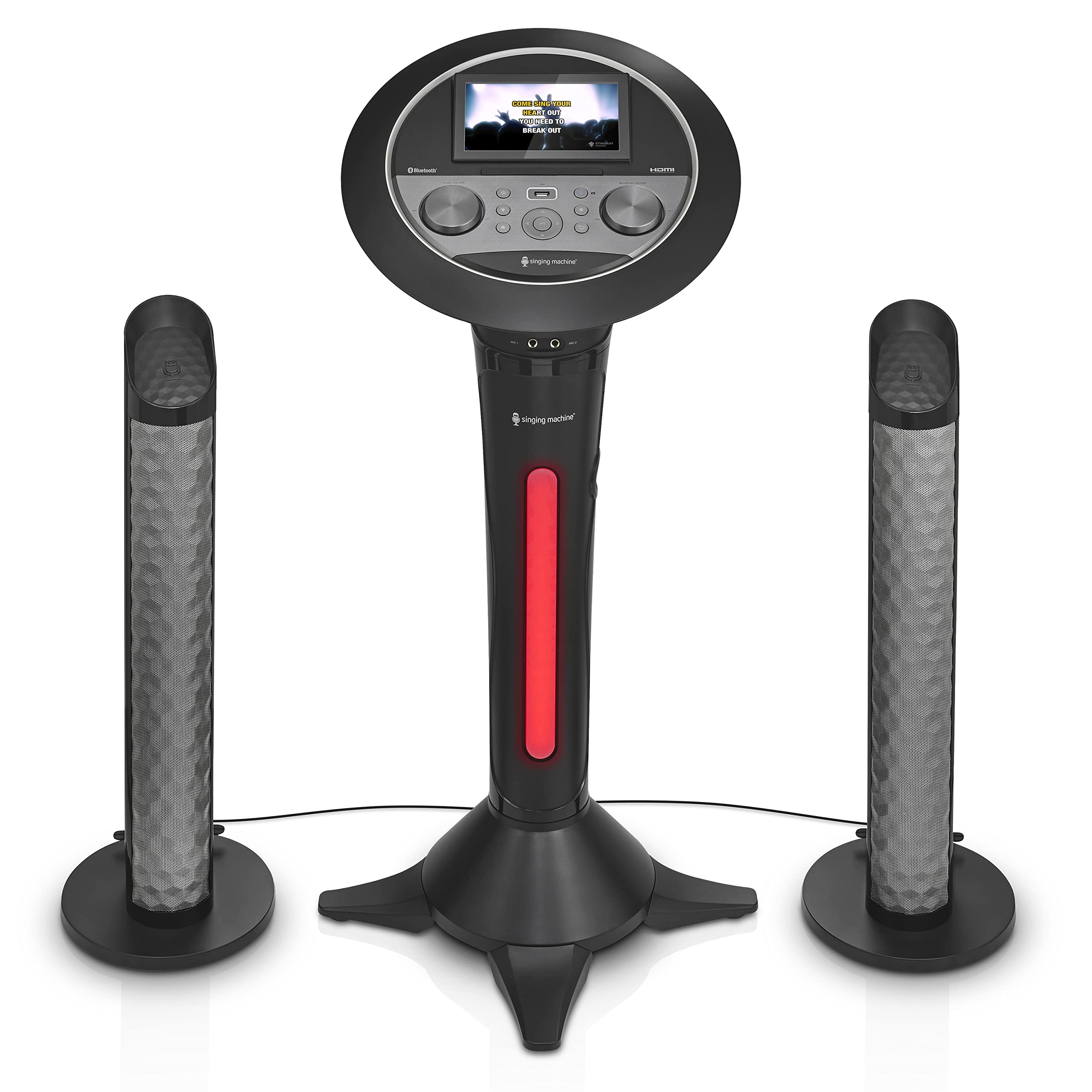 Singing Machine Premium Duet Wi-Fi Karaoke System - 200W Peak Power, 2 Wired Mics, 7