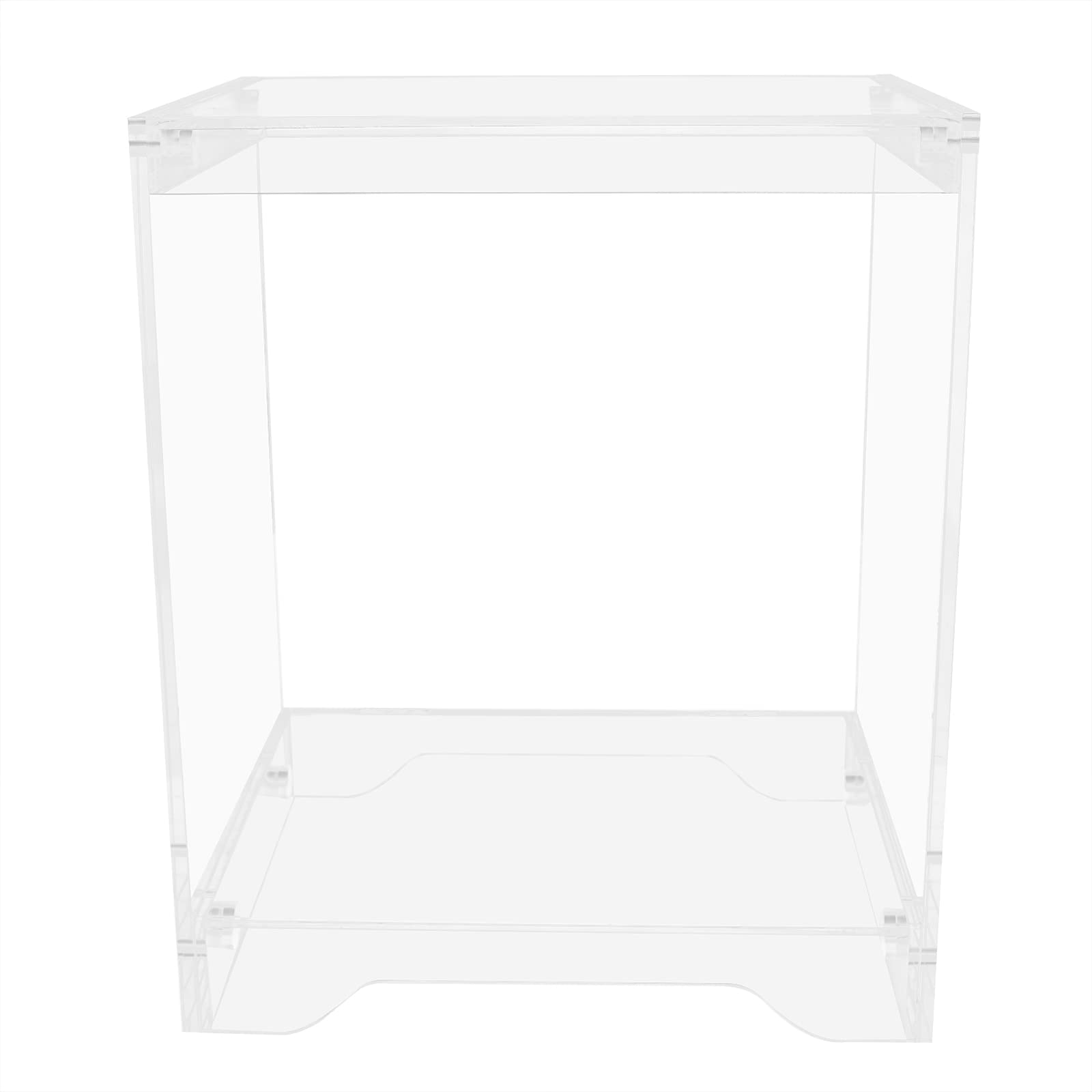 Modern Clear Acrylic Side Table - 2-Tier Decorative End Table & Nightstand for Living Room & Bedroom - Stylish Home Decor Display Shelf for Books, Plants & Decor Items