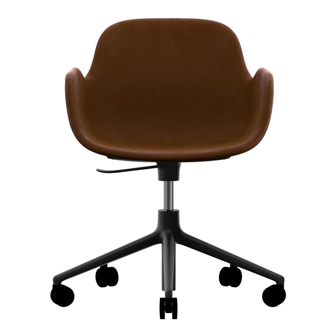 Ergonomic Form Armchair with 5W Swivel Base & Gas Lift Mechanism - Upholstered Office Chair for Home & Workspace Comfort