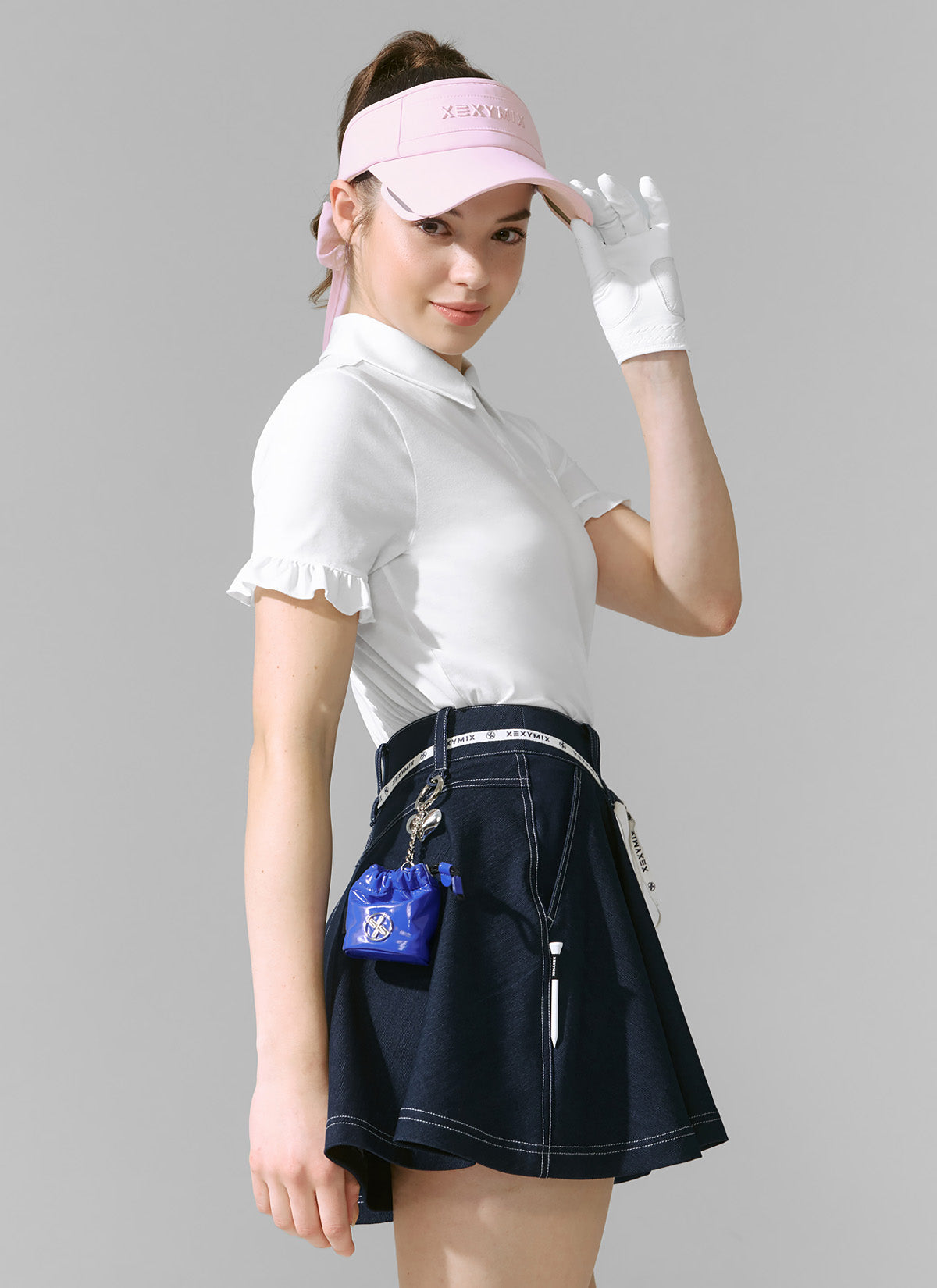 Women's Ruffle Sleeve Polo Shirt - Short Sleeve Cotton Blouse for Casual Wear, Office & Summer Outfits