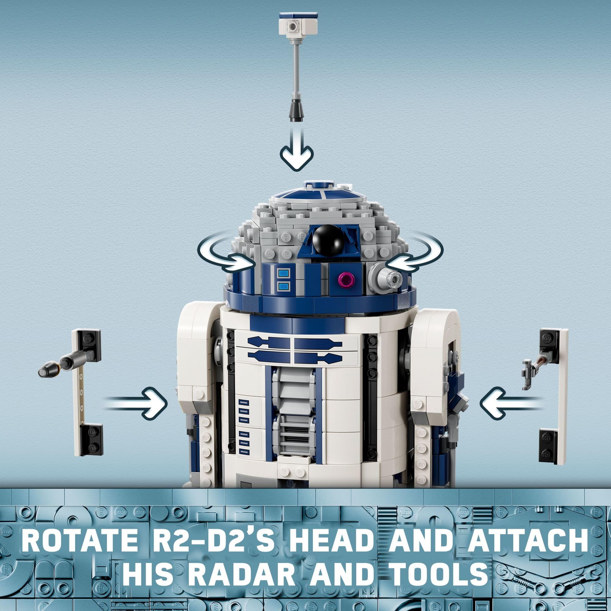 LEGO Star Wars R2-D2 Building Kit 75379 - 2314-Piece Collectible Droid Model for Adults & Kids 10+, Perfect for Display & Play - Includes Exclusive 25th Anniversary Darth Malak Minifigure - Great Gift for Star Wars Fans - Ideal for Home Decoration, Office Display & Creative Play